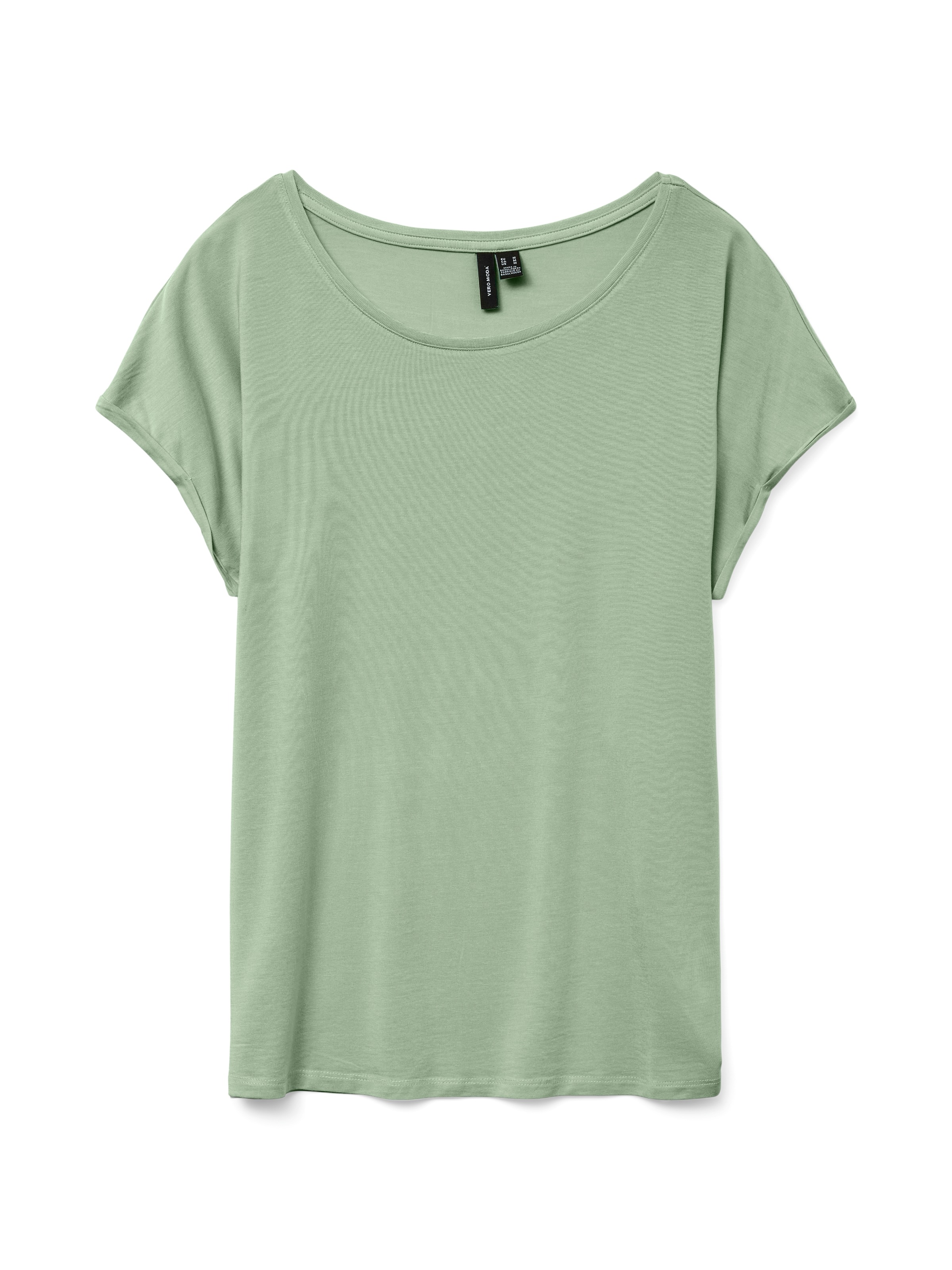 Vero Moda Rundhalsshirt »VMAVA PLAIN SS TOP GAJRS NOOS«