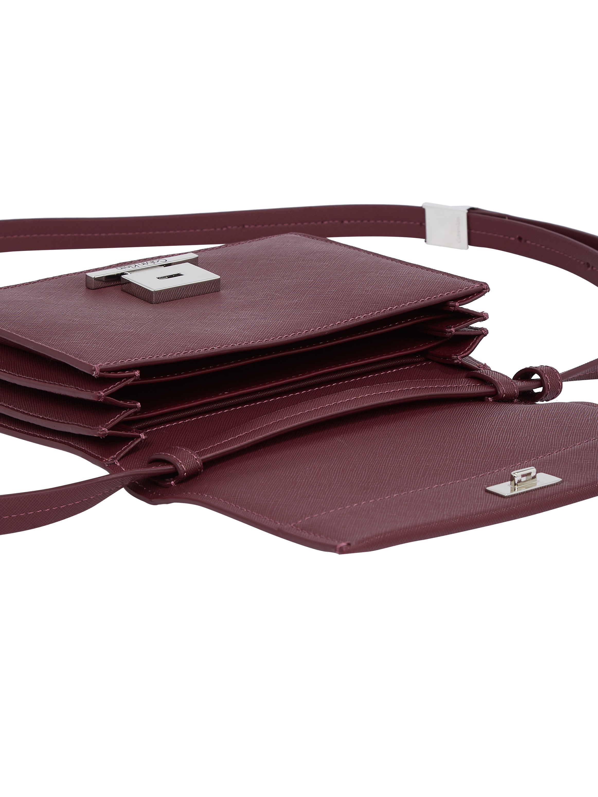 Calvin Klein Umhängetasche »CK LINEAR CROSSBODY_SAFFIANO«, Schultertasche, Mini Bag, Handtasche Damen