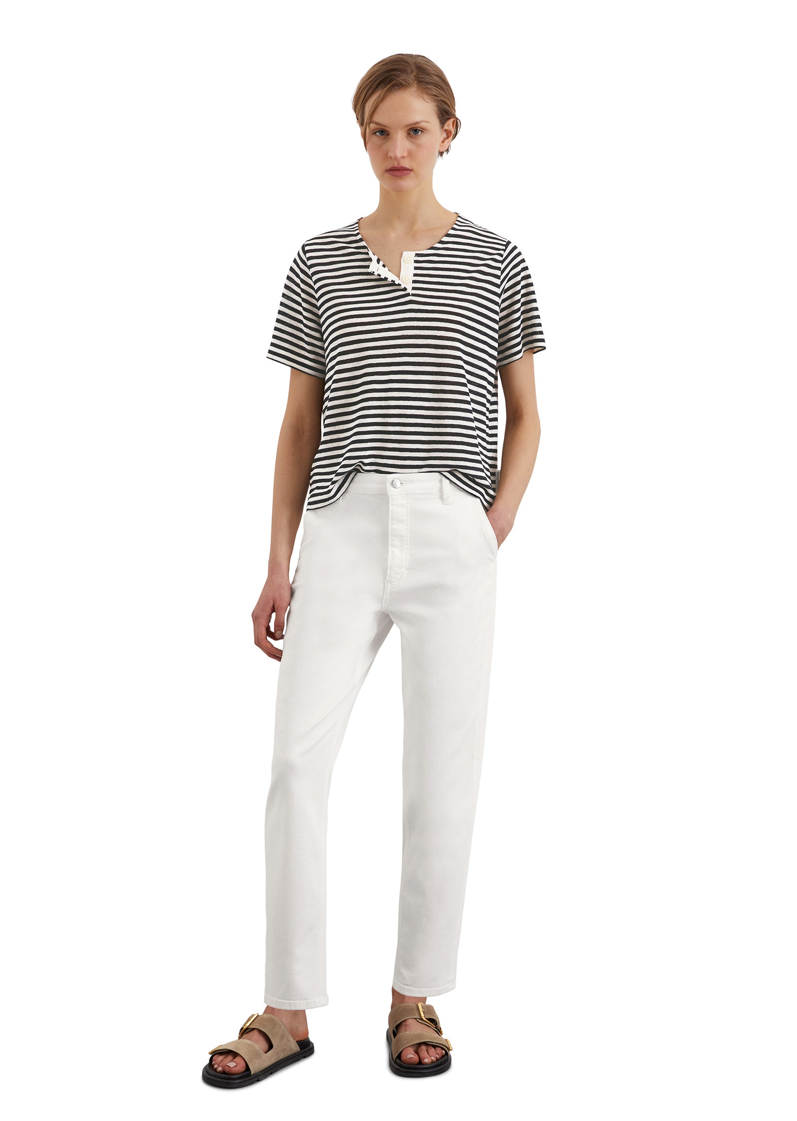 Marc O'Polo T-Shirt »aus TENCEL™ Lyocell-Leinen-Mix«