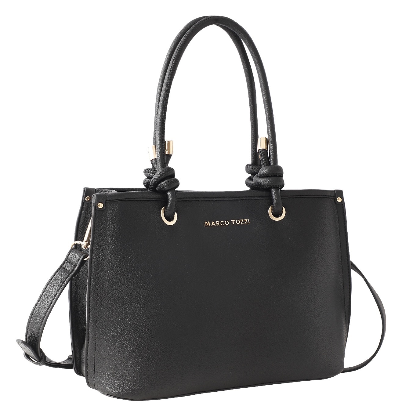 MARCO TOZZI Henkeltasche Damen Umhängetasche, Schultertasche mit wertigm Logoschriftzug
