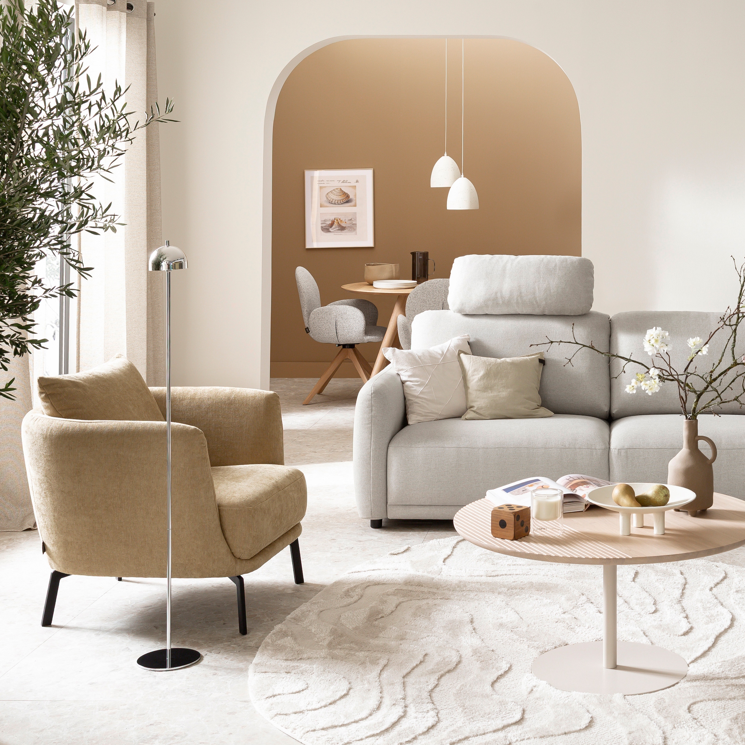 SCHÖNER WOHNEN-Kollektion LED Stehlampe »BELLIS« LED-Board 1 Stk. Warmweiß SCHÖNER WOHNEN Kollektion, Touchdimmer, Memoryfunktion, IP54, Akku