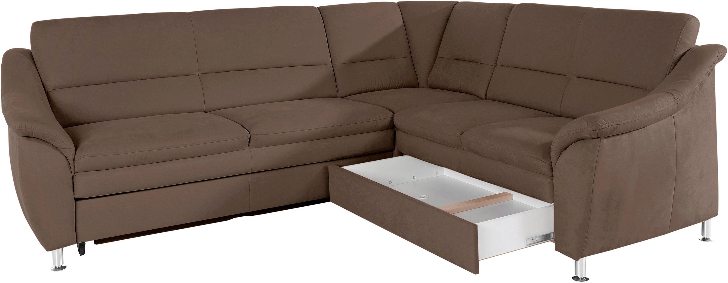 Places of Style Ecksofa »Cardoso L-Form«, Federkern, wahlweise mit Bett, Schubkasten, teilweise Relaxfunktion