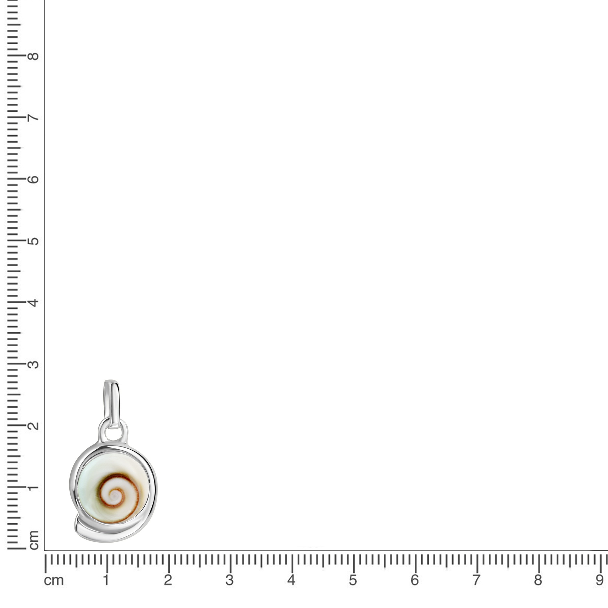 Vivance Kettenanhänger »925/- Sterling Silber rhodiniert Meeresauge«