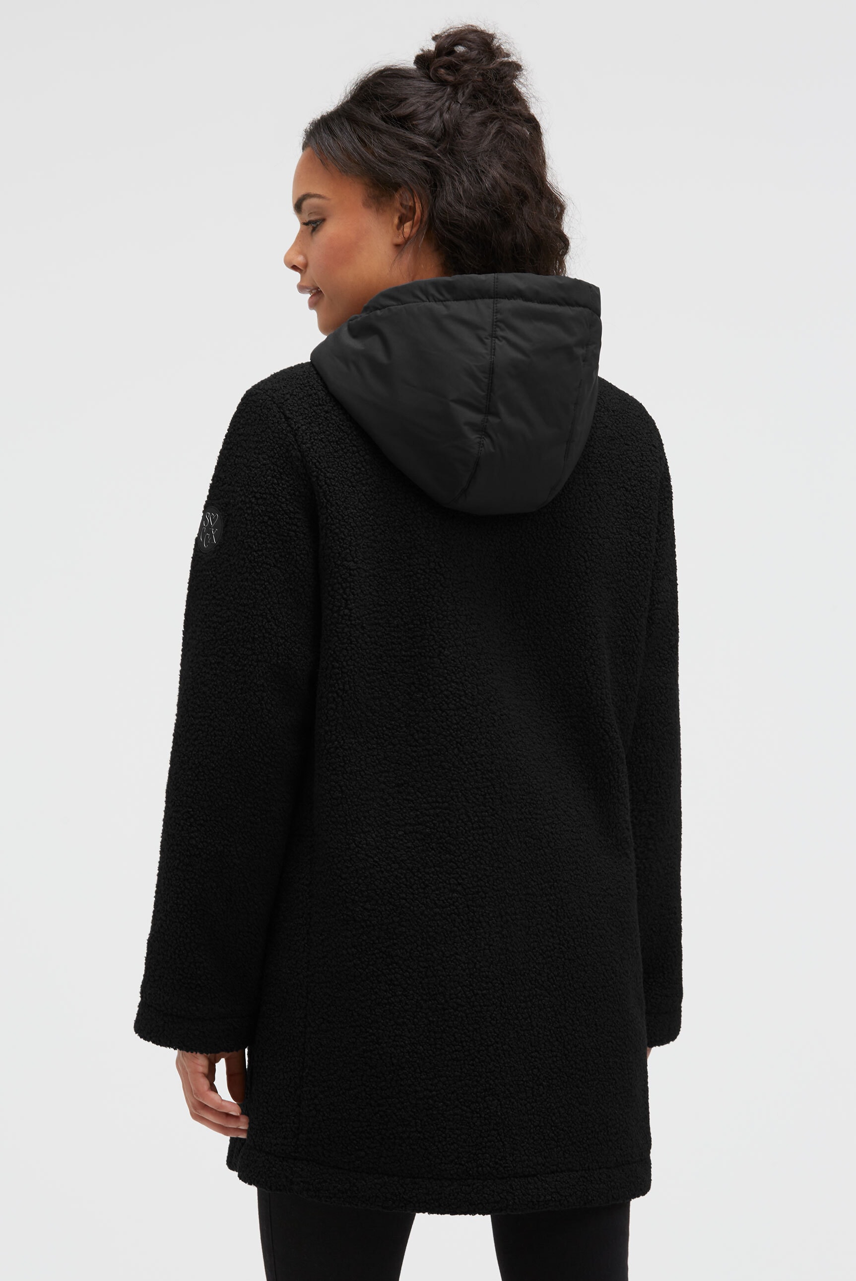 SOCCX Kurzmantel in Bouclé-Strick-Optik