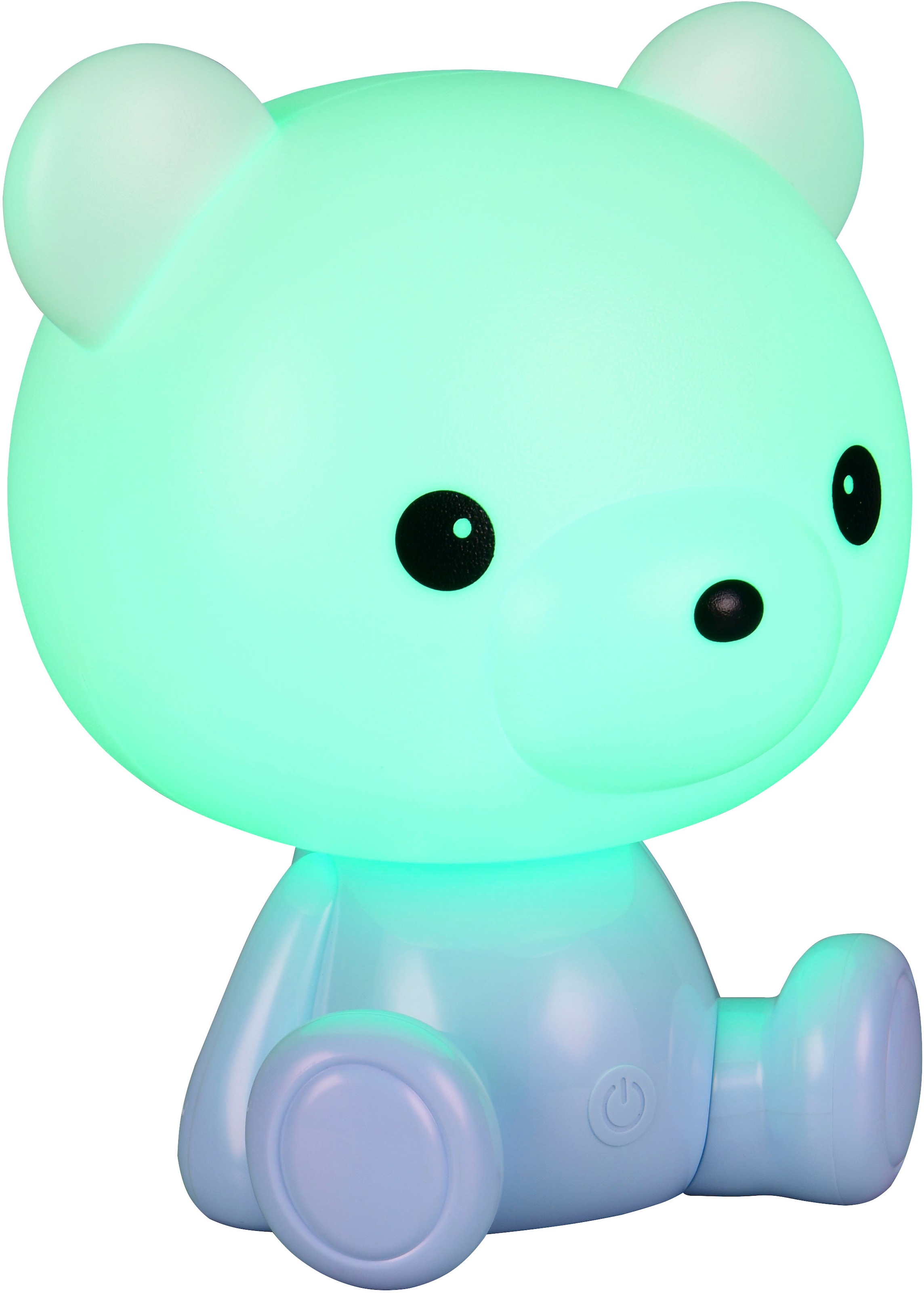 REALITY Leuchten LED Tischleuchte »CUTIE, Kinderzimmer Tischleuchte Nachttischleuchte Bären Optik, RGB«, 1 flammig, Leuchtmittel LED-Board | LED fest integriert, 0,3W 30 Lumen warmweiß 3000K, RGB Farbwechsel Modus, USB-Anschluss