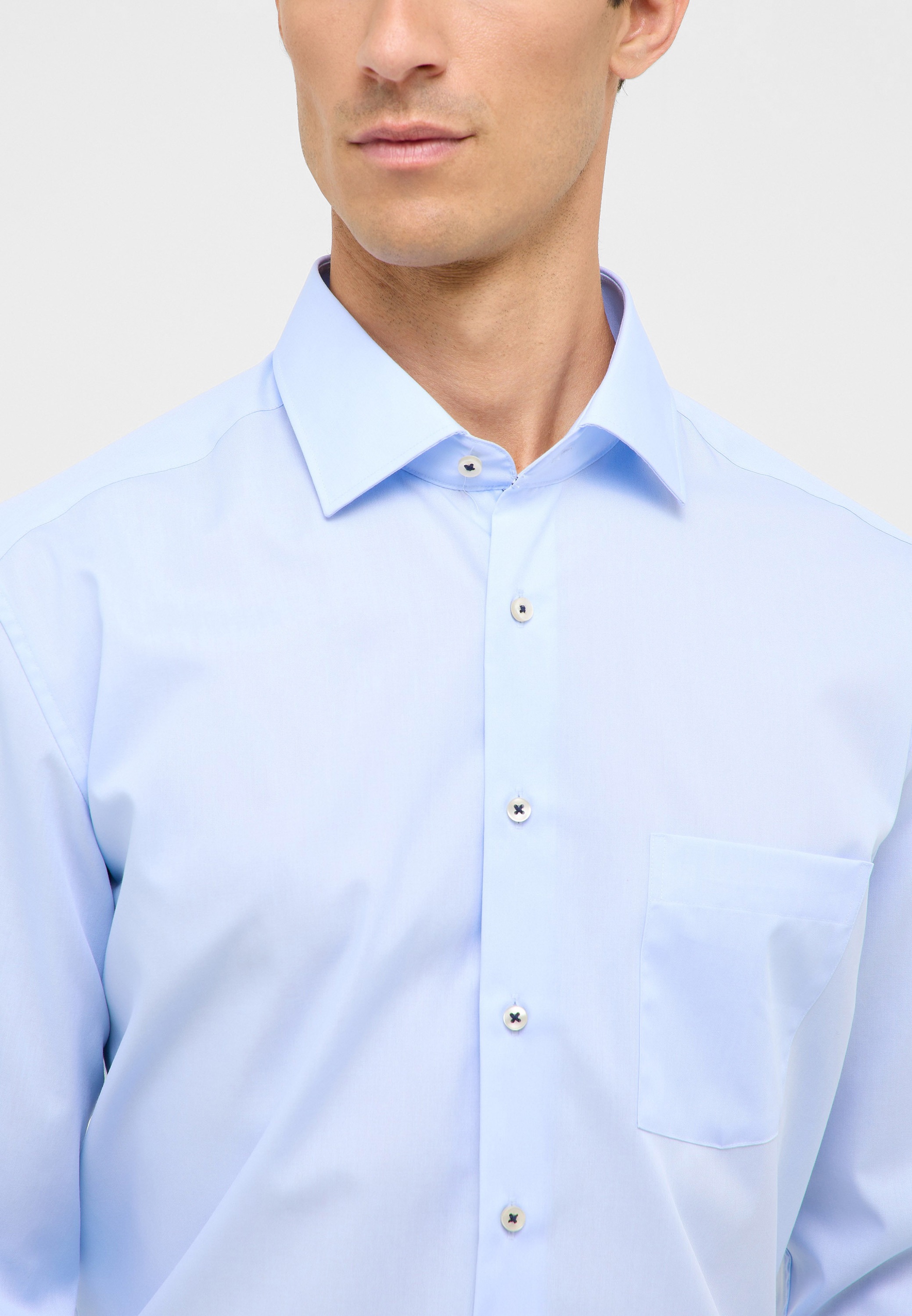 Eterna Langarmhemd, NON IRON (bügelfrei)