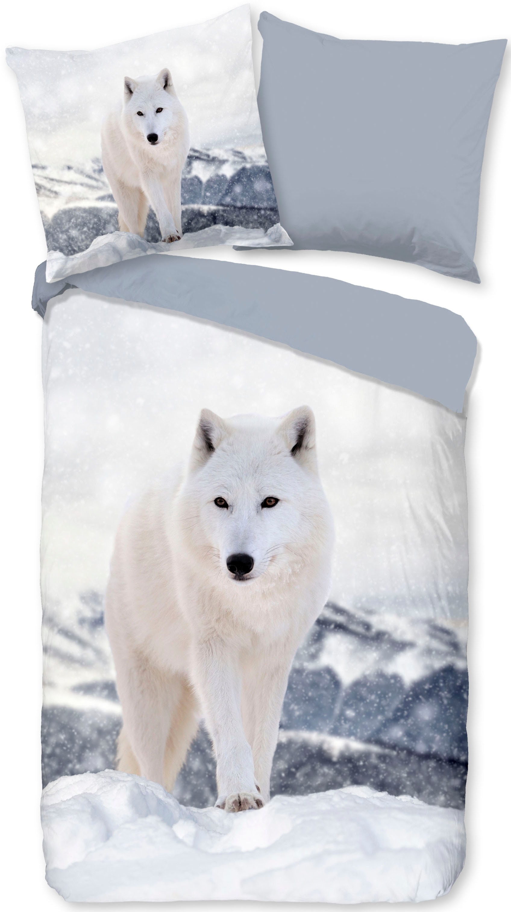 PURE luxury collection Wendebettwäsche »White Fox« (2 tlg.) 1...