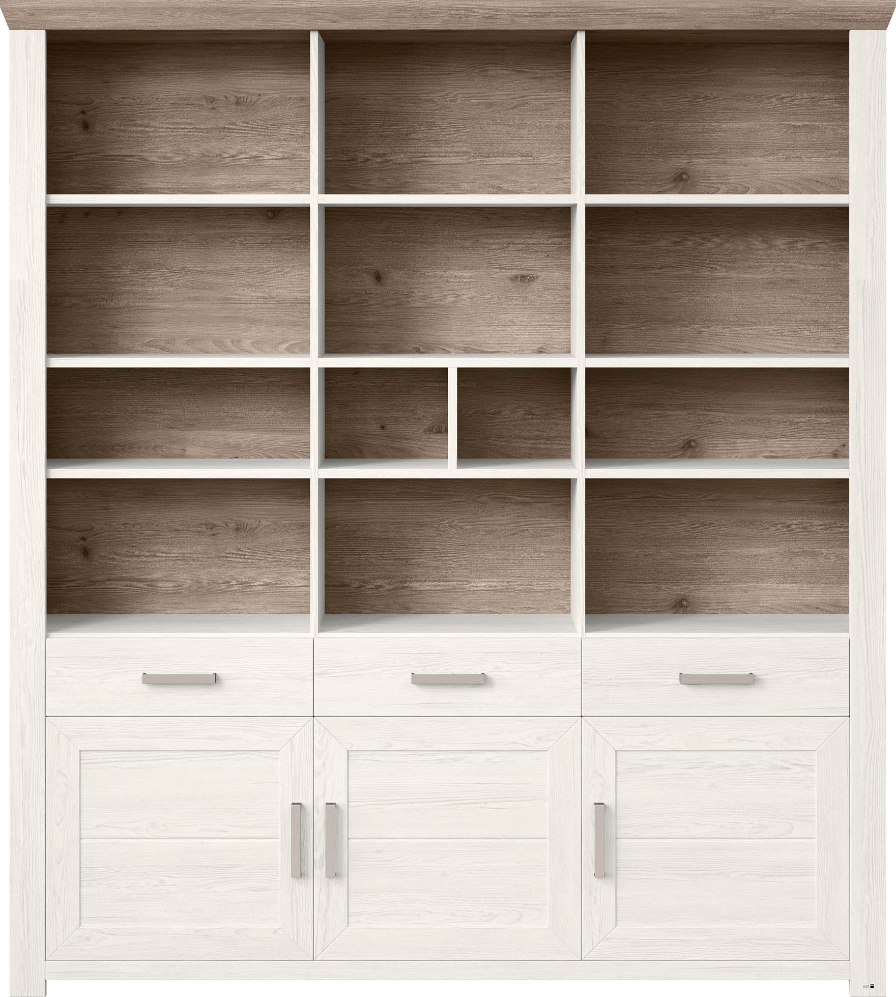 set one by Musterring Aktenregal »York«, offenes Design, wahlweise mit Beleuchtung, 3 Farben, Breite 184 cm