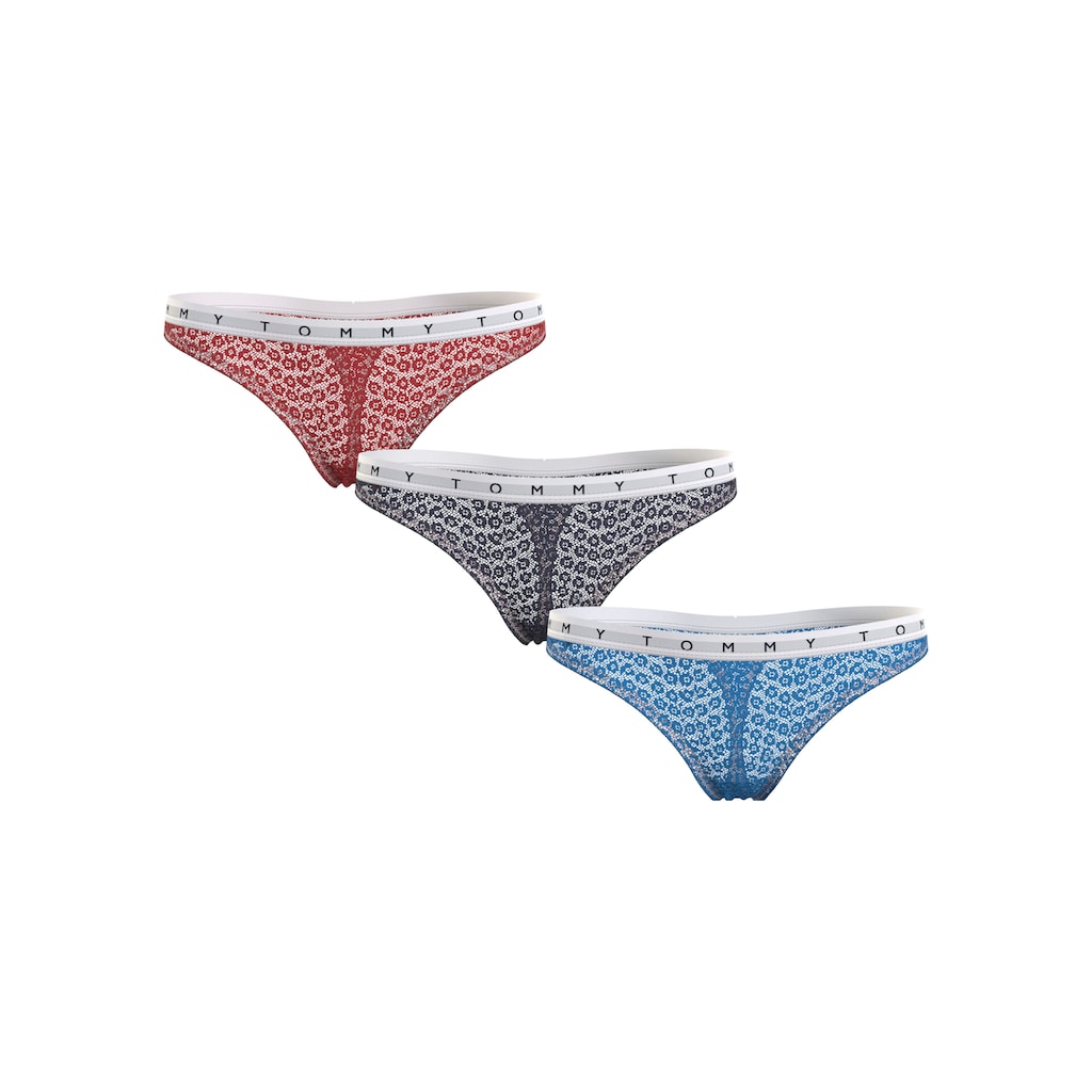 Tommy Hilfiger Underwear Slip »3 PACK THONG« (Packung 3 St. 3er-Pack) mit Tommy Hilfiger Markenlabel