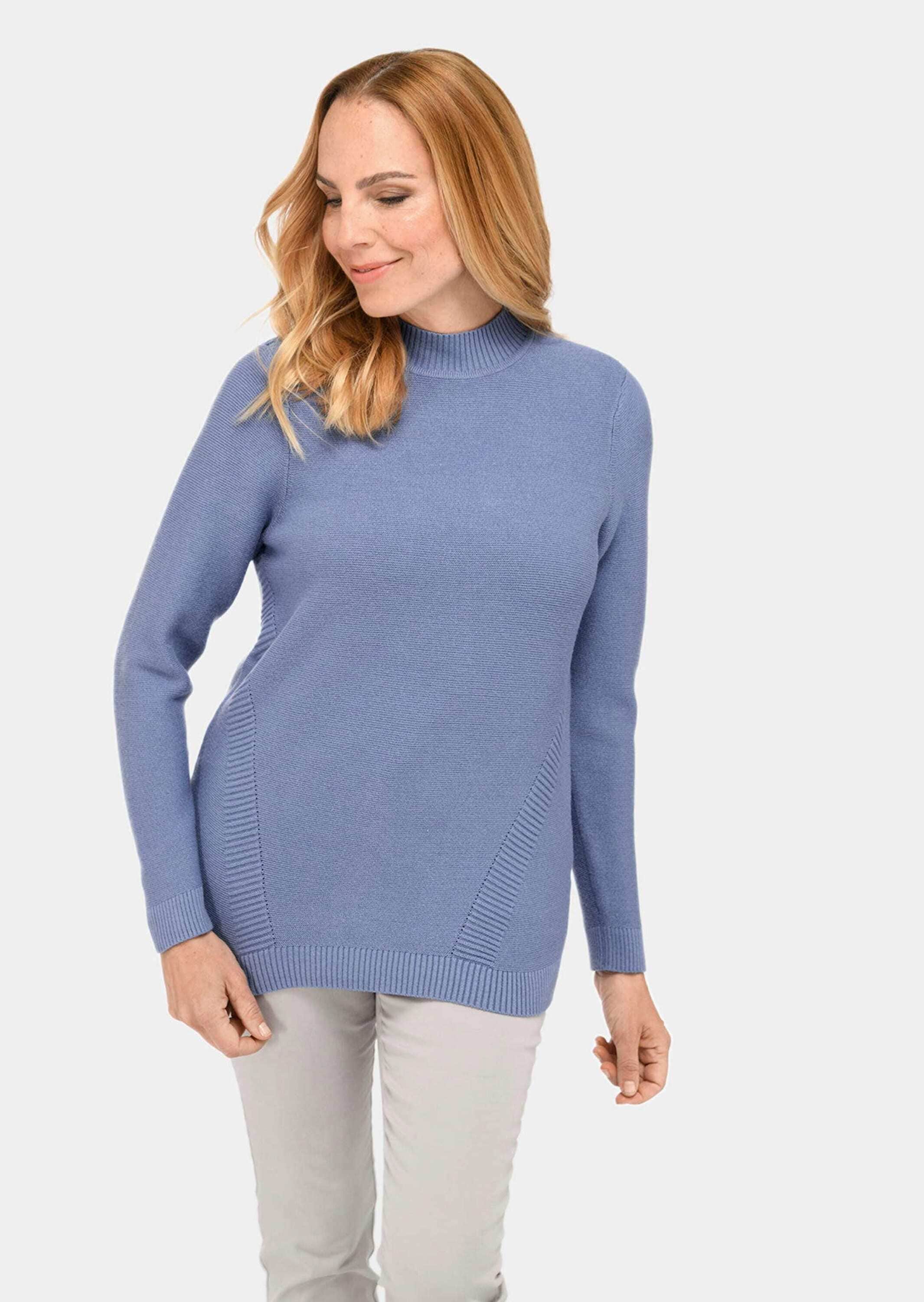 GOLDNER Strickpullover »Pullover Sportiver Strickpullover mit figurschmeichelnden Details«