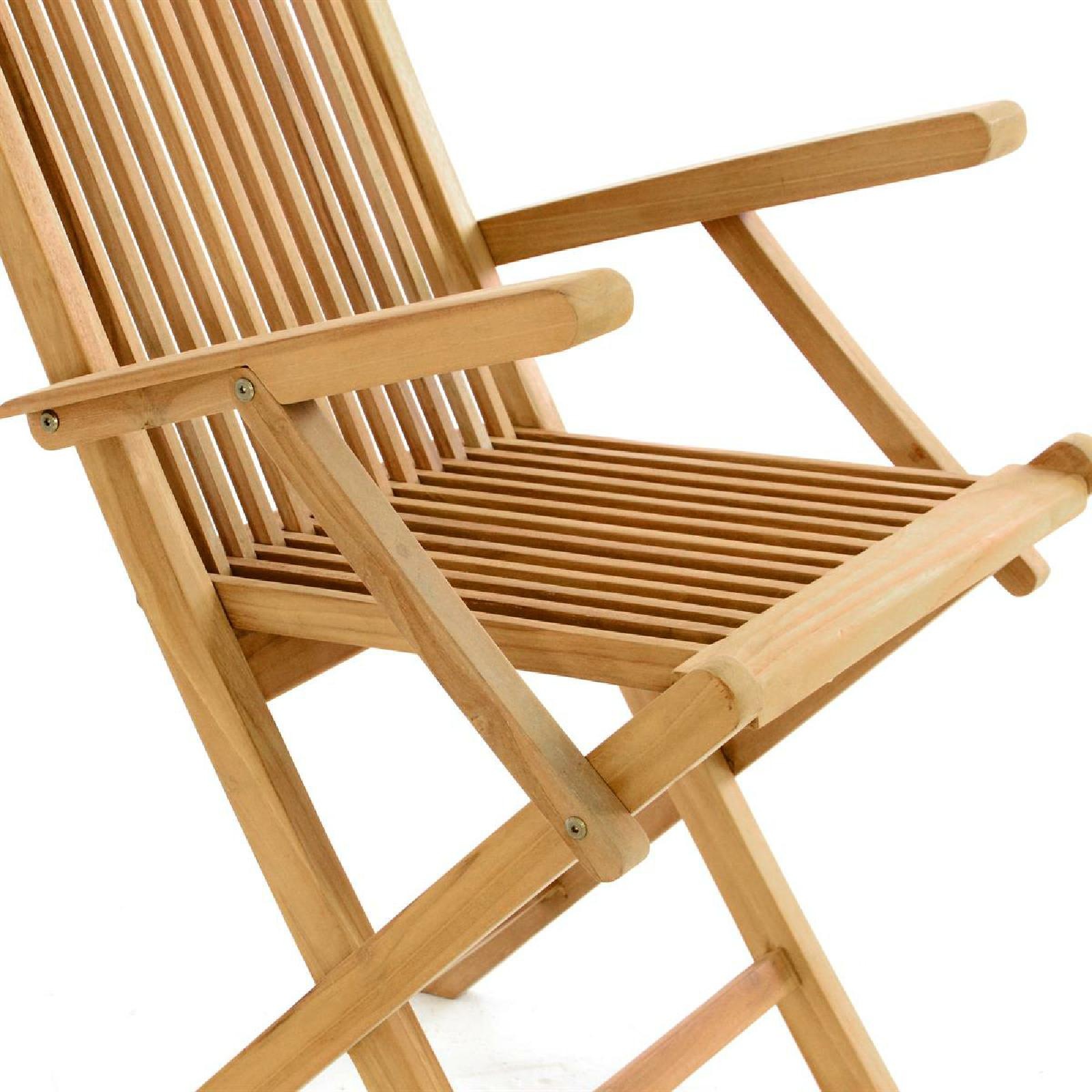 Thumbnail - VCM Gartenstuhl "Gartenstuhl Hochlehner Klappstuhl Holz Teak" ()