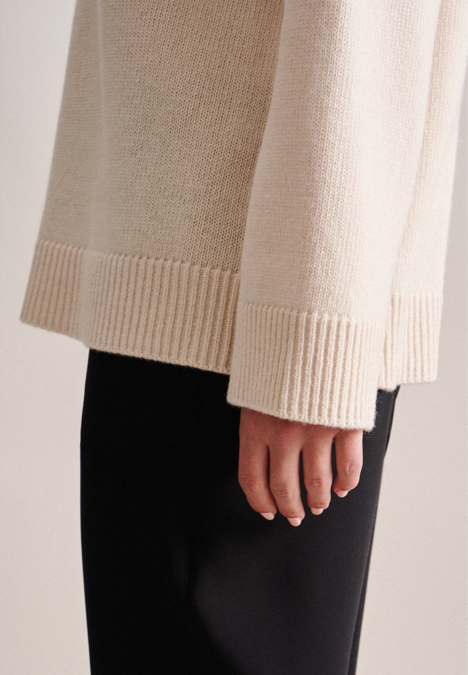 seidensticker Strickpullover, Langarm Rollkragen Uni