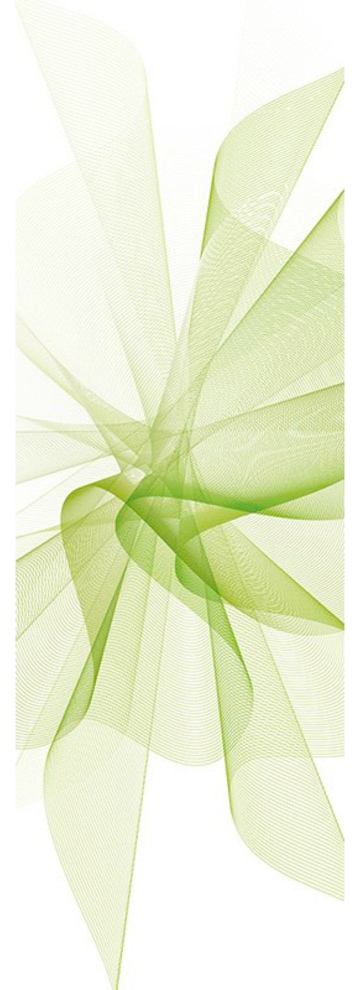 Architects Paper Fototapete »White And Green«, Grafik Tapete Stoff Weiß Grün Fototapete Panel 1,00m x 2,80m
