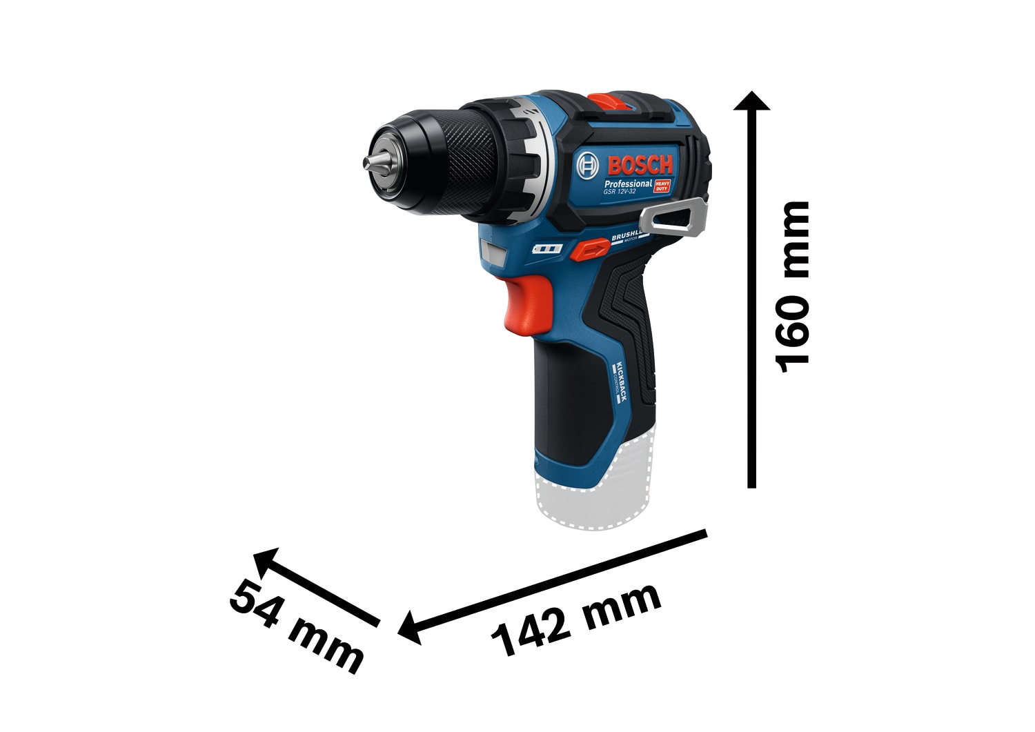 Bosch Professional Akku-Bohrschrauber »GSR 12V-32« Set,  inkl. 2 Akkus, Ladegerät, 36-tlg. Zubehörset und Tasche