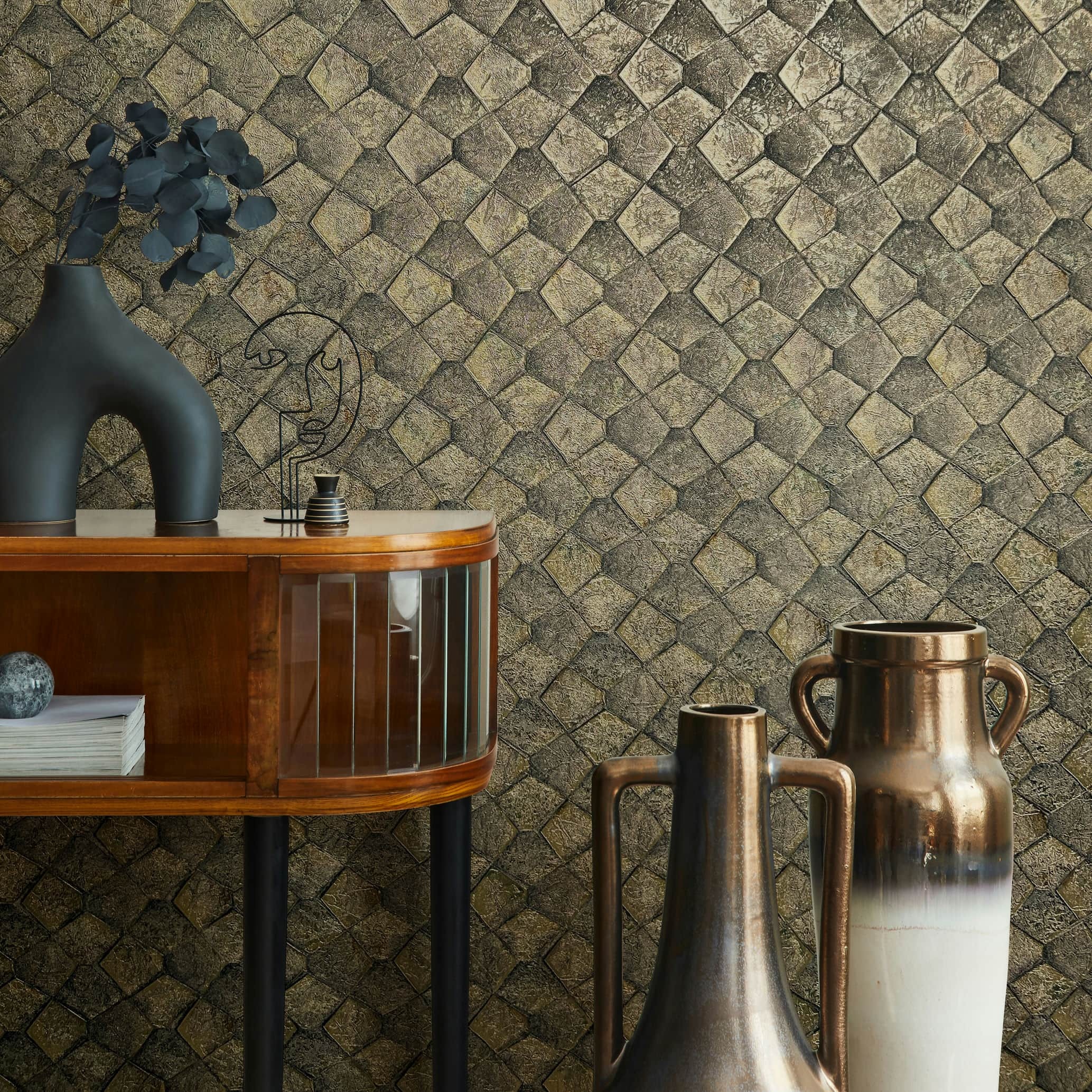 Marburg Vliestapete »Tapete Pentagraphic Wallpaper« 3D-Optik moderne Vliestapete für Wohnzimmer Schlafzimmer Küche