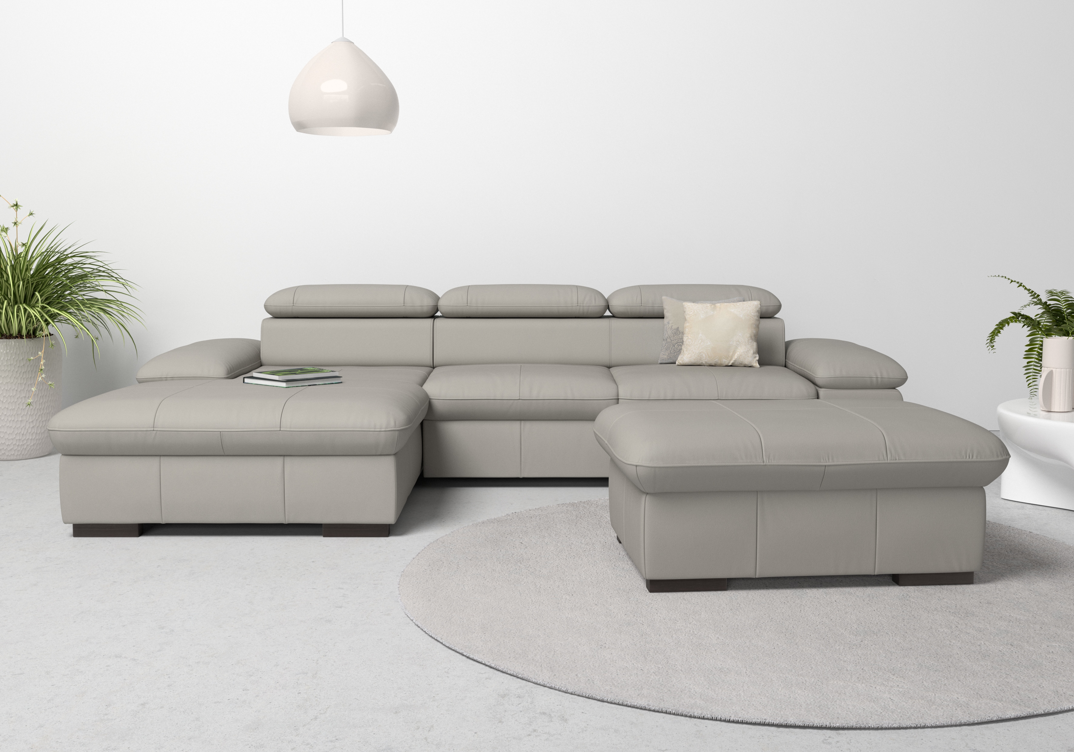 OTTO home Ecksofa "Alberto L-Form" mit Kopfteilverstellung, wahlweise mit Schlaffunktion