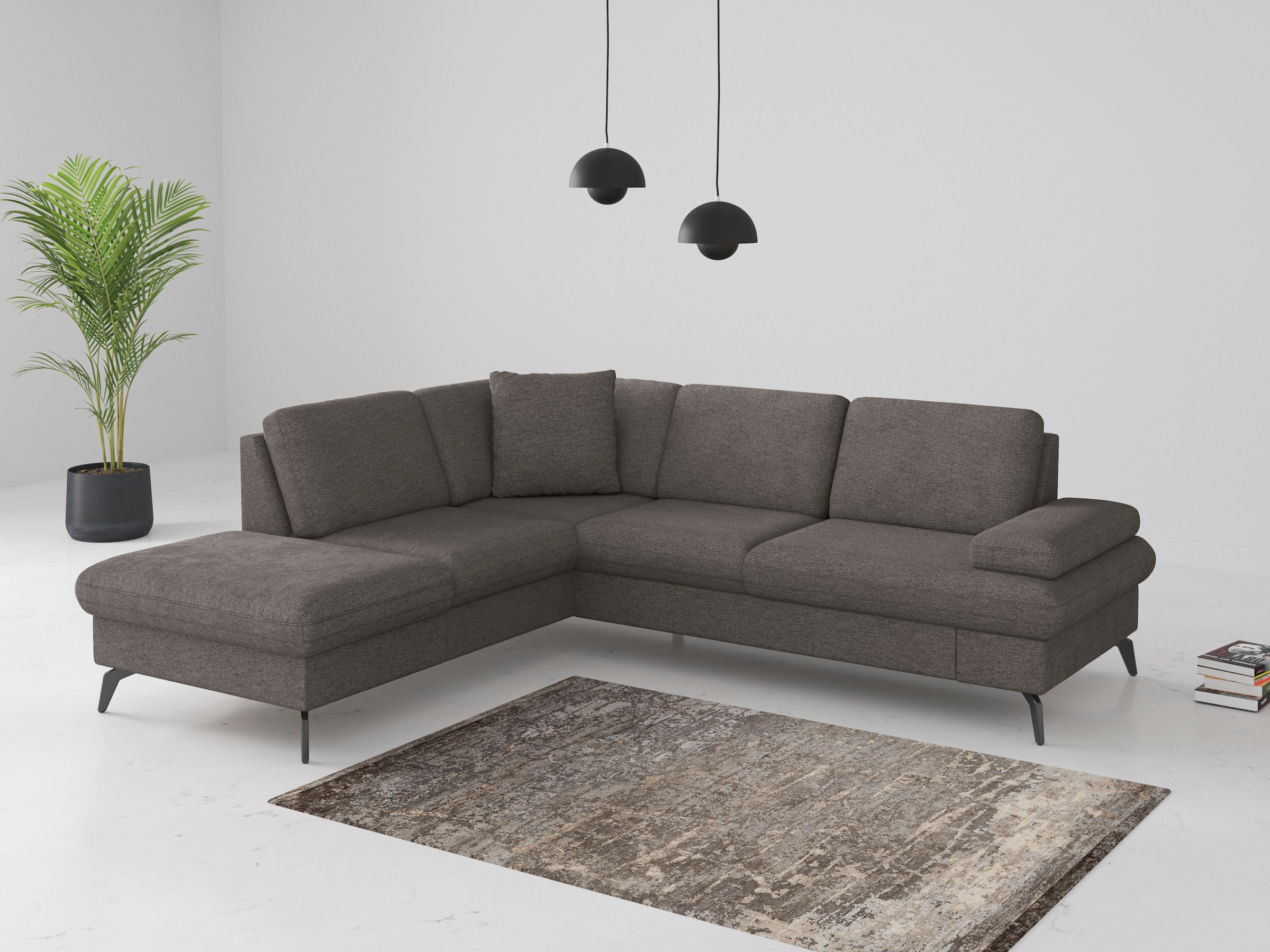 sit&more Ecksofa "Morris Jubi L-Form", inkl. Armteilfunktion und 1 Zierkiss günstig online kaufen