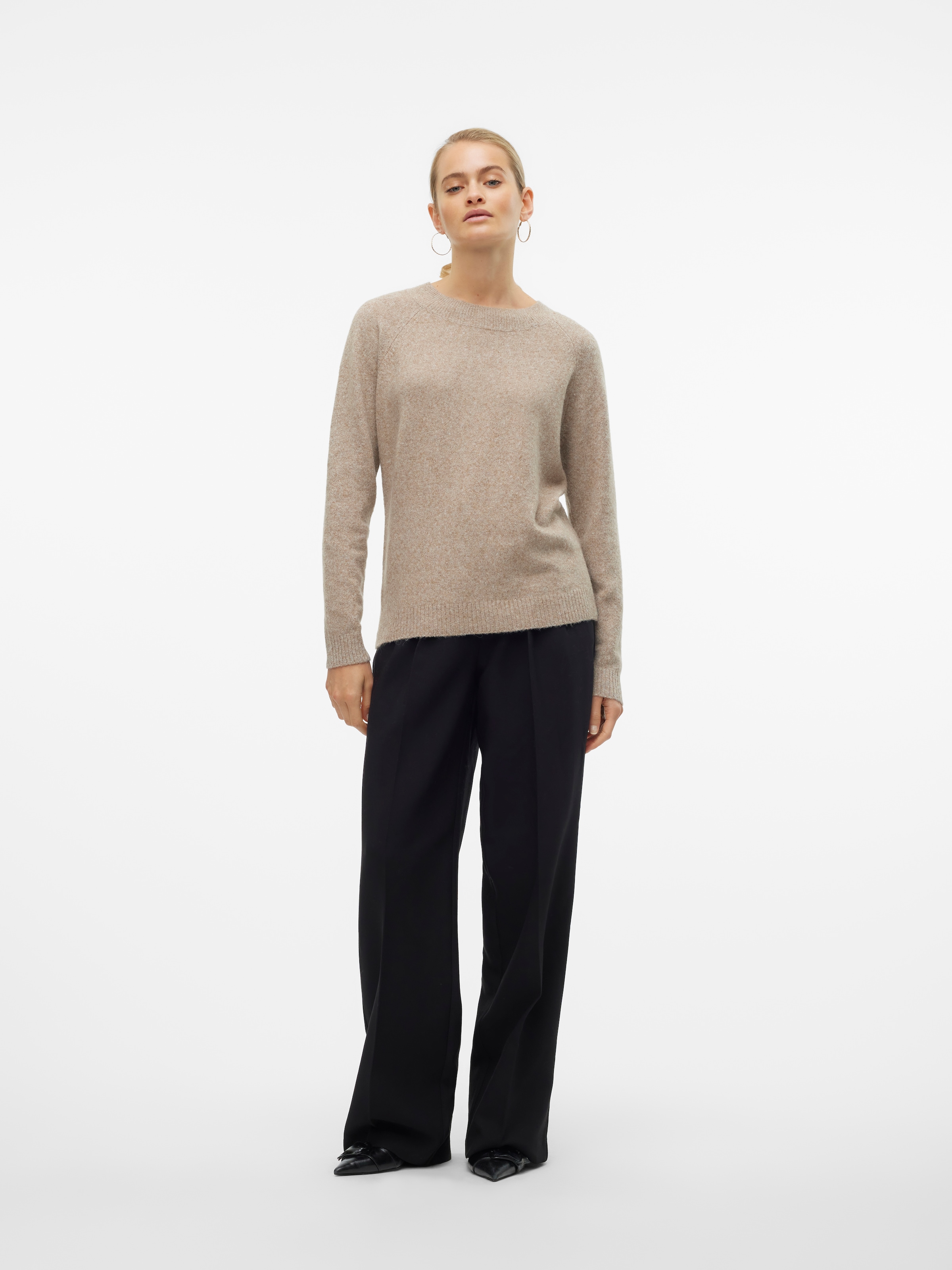 Vero Moda Rundhalspullover »VMDOFFY« in melierter Optik