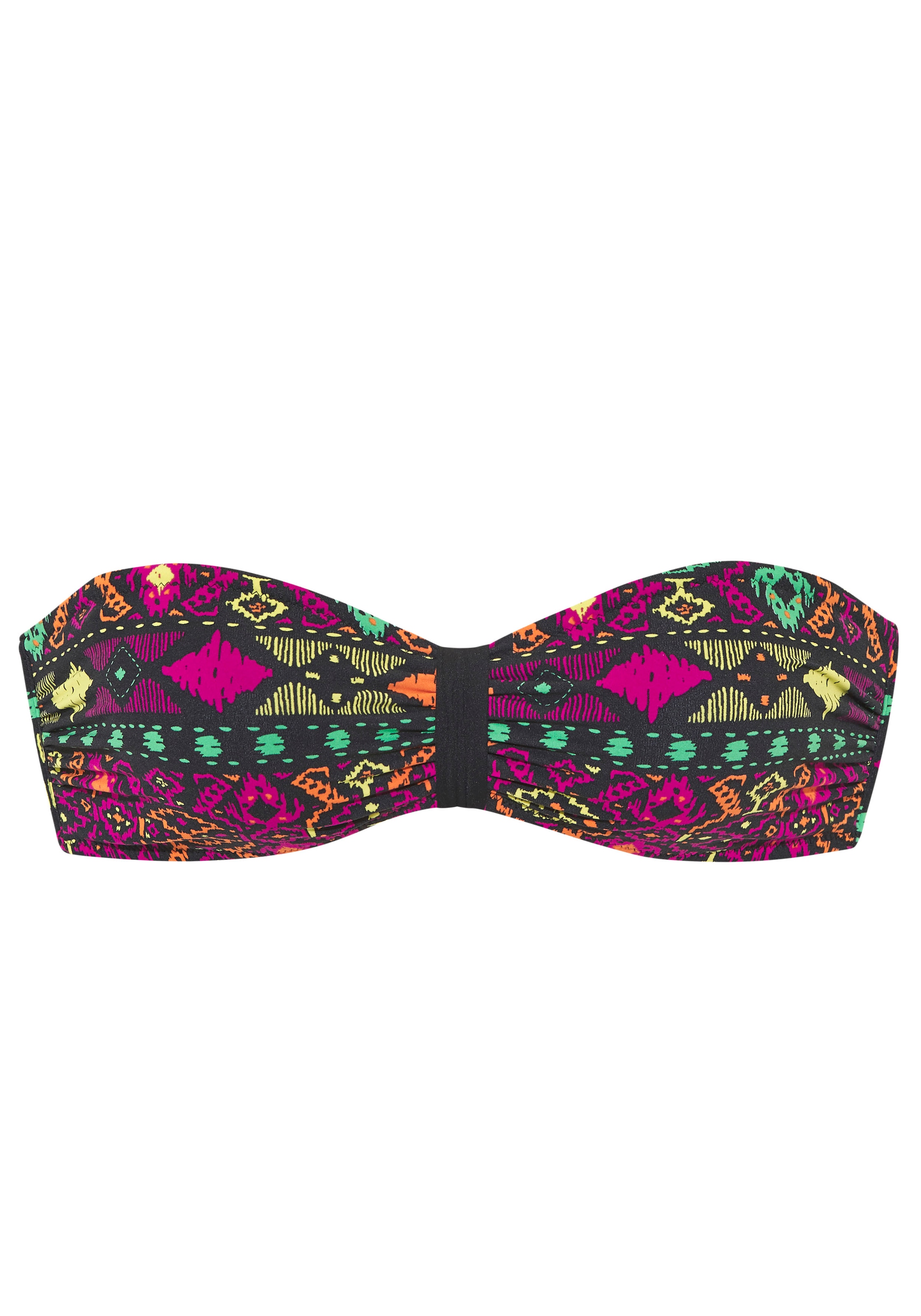 Buffalo Bandeau-Bikini, bunter Ethnodruck