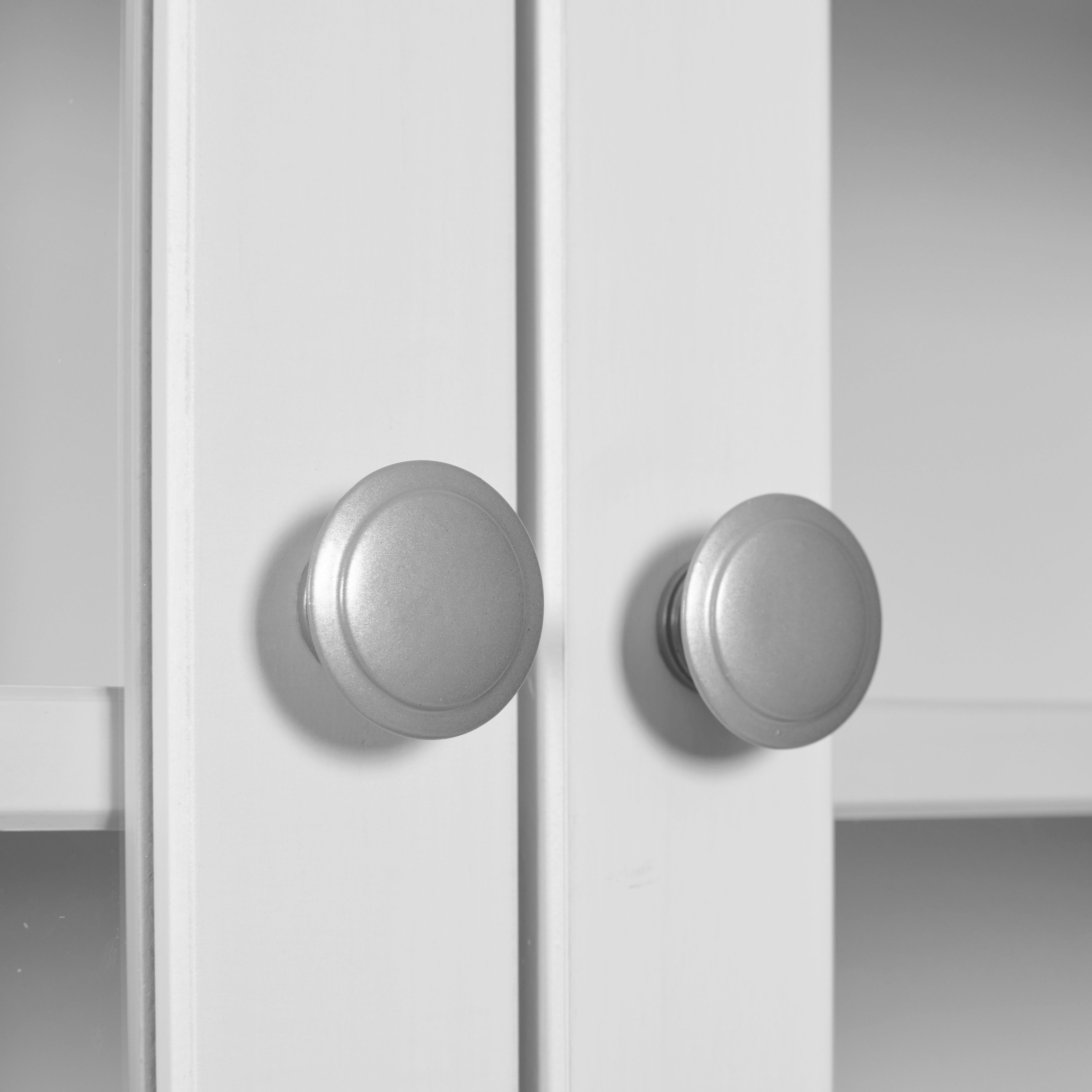 Inter Link Buffet »Pinora, Vitrine Kiefer Massivholz, Küchenschrank Weiss lackiert« 1 Stk. tlg. Geschirrschrank im Skandi Look, viel Stauraum, 160 x 39,50 x 197 cm