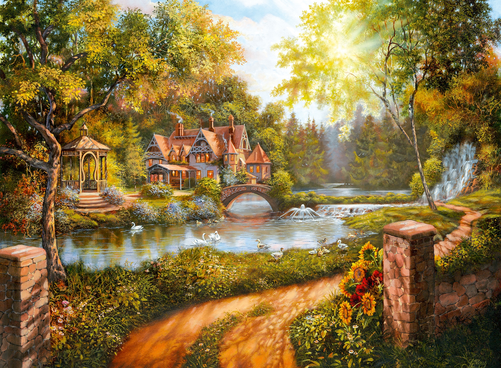 Ravensburger Puzzle »Cottage am Fluß«, Made in Germany