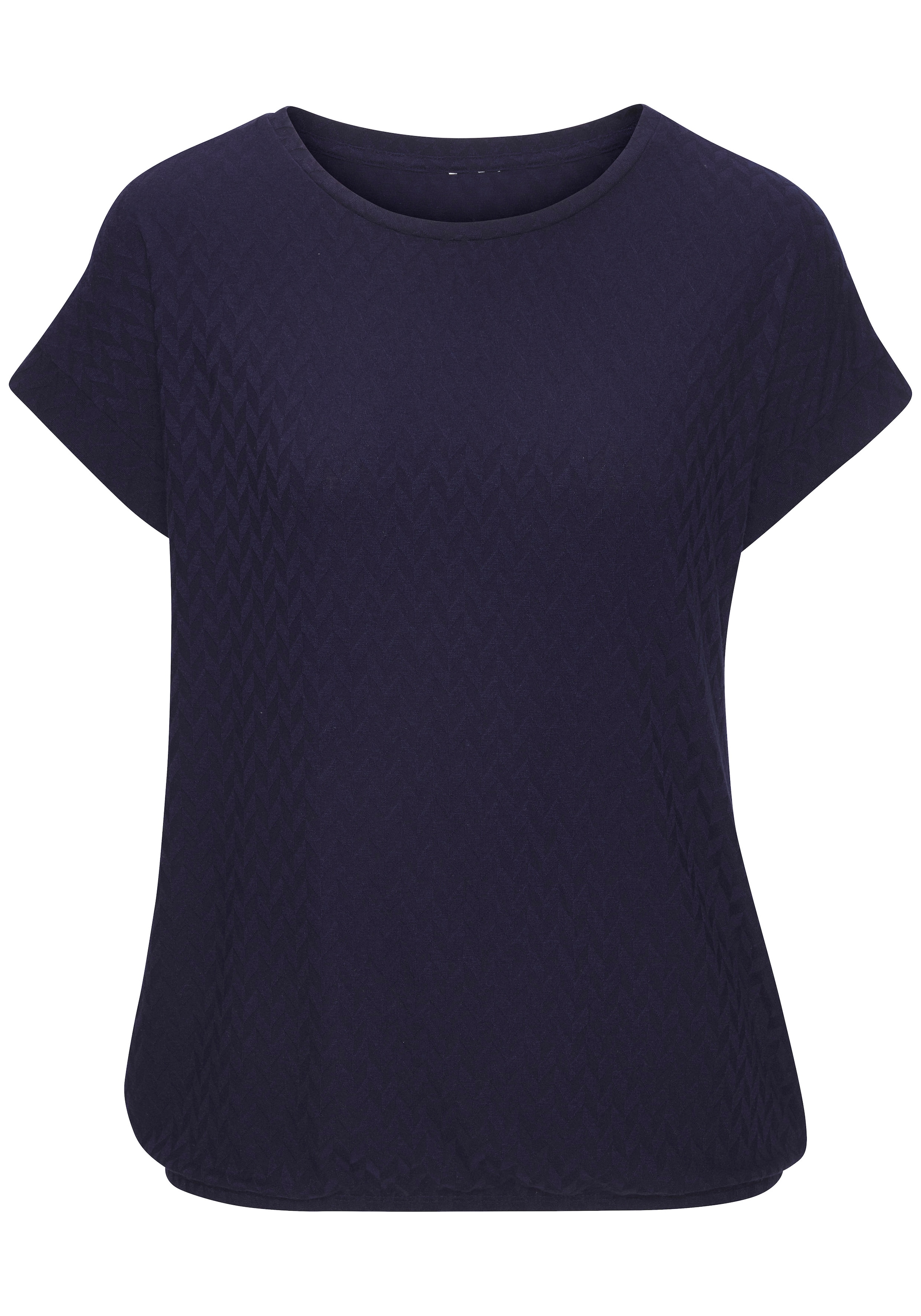 Vivance Kurzarmshirt »mit modischem Jacquard-Muster«, aus hochwertiger Qualität mit Viskose