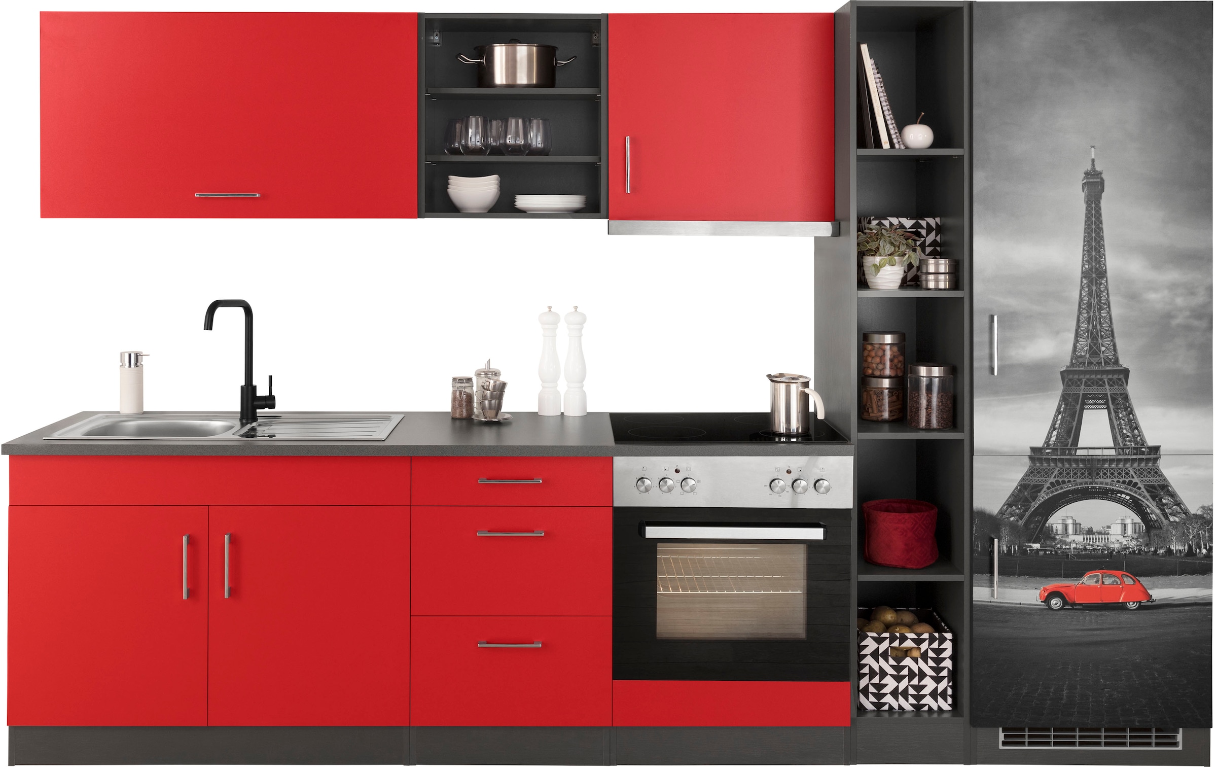 KOCHSTATION Küchenzeile "KS-Paris – Küchen mit einzigartigen Fotomotiven au günstig online kaufen