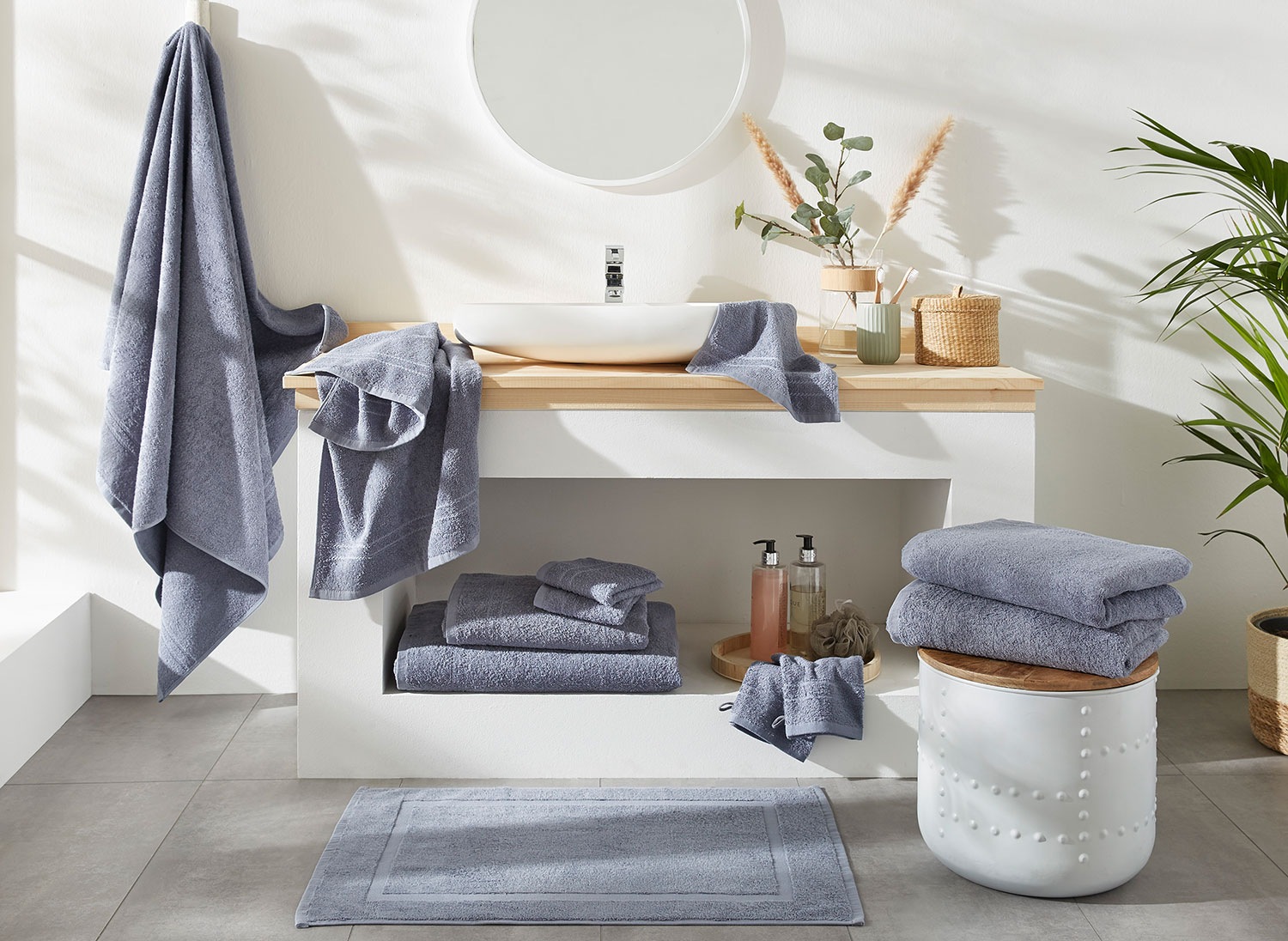 Dyckhoff Handtuch Set »Kristall«, Set, 12 tlg., Frottier, Umfangreiches Badezimmer Komplett-Set inklusive Badvorleger