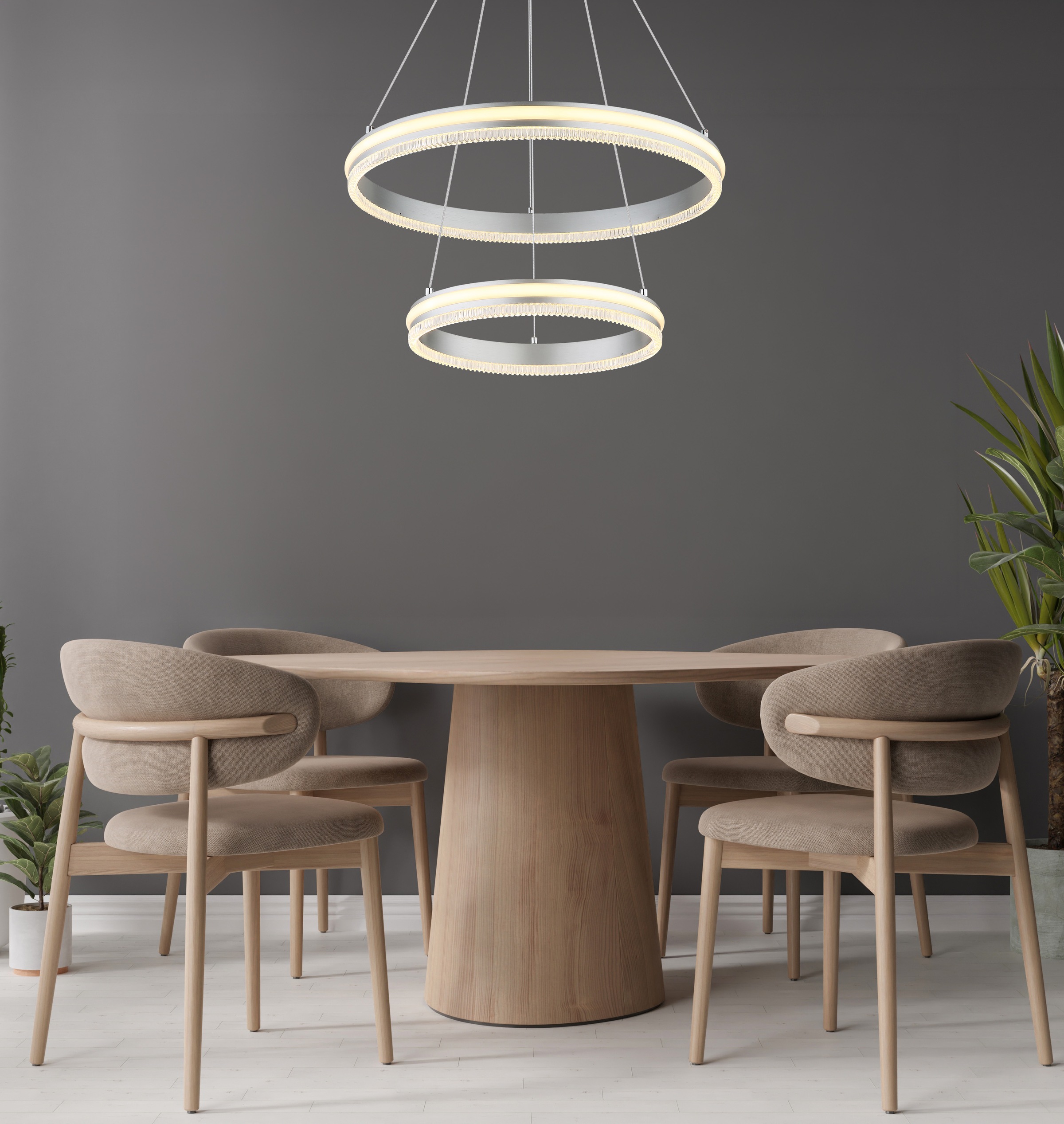 GLOBO LIGHTING Hängeleuchte »FRANCINE« LED-Modul 1 Stk. Smarte LED-Hängeleuchte, dimmbar, Fernbedienung, modern