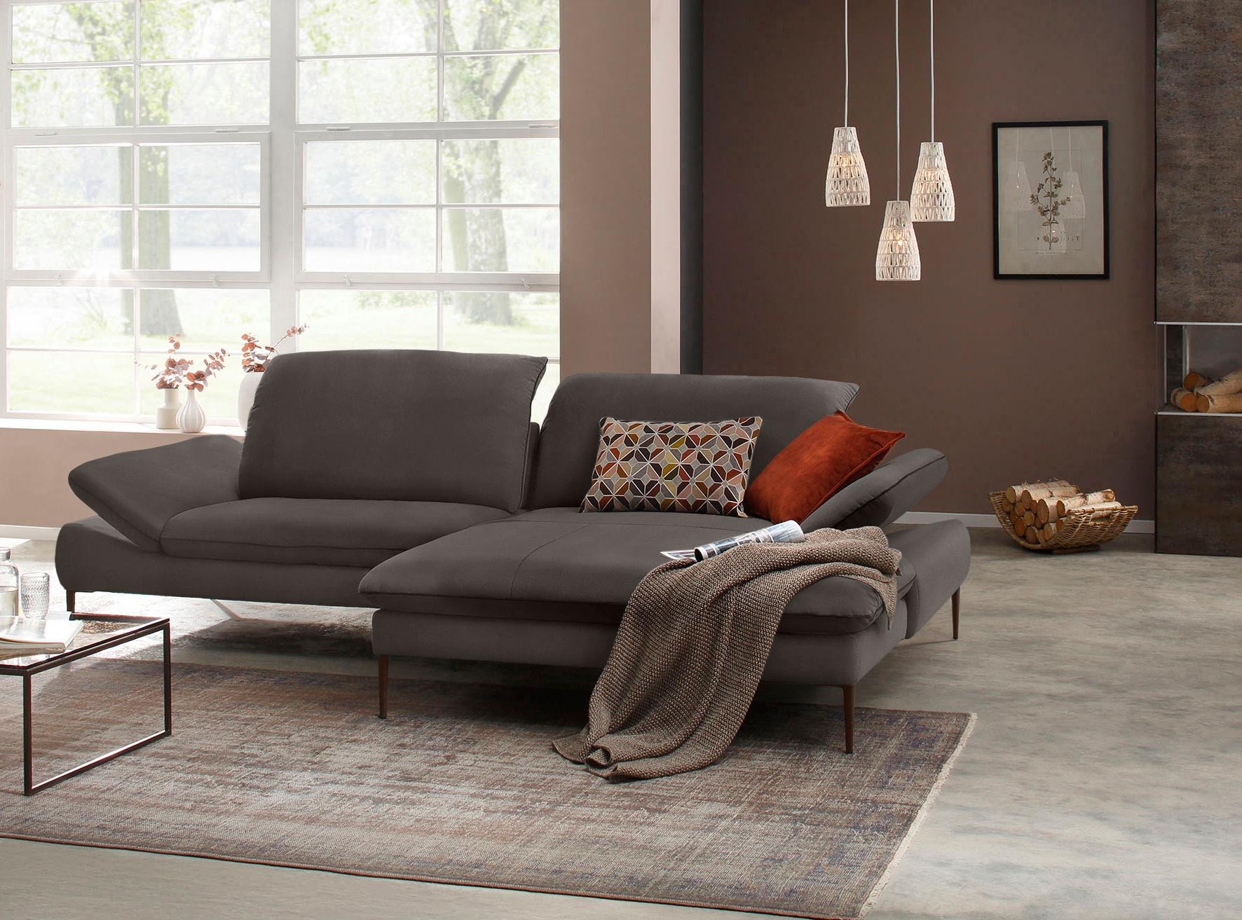 Ecksofa »enjoy&MORE«, Sitztiefenverstellung, Füße bronze pulverbeschichtet, Breite 294 cm