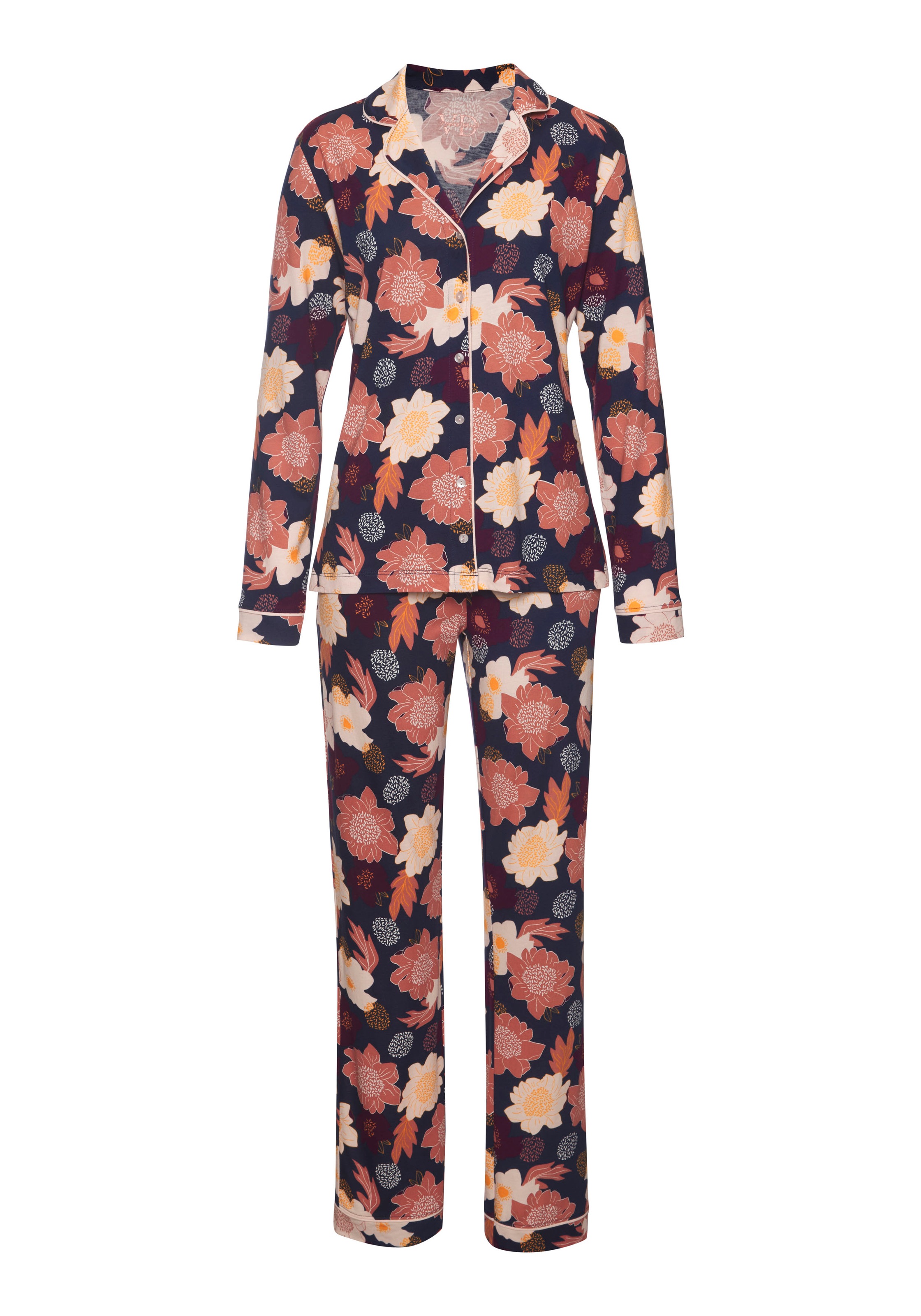 Vivance Dreams Pyjama, (2 tlg.), mit kreativen Mustern