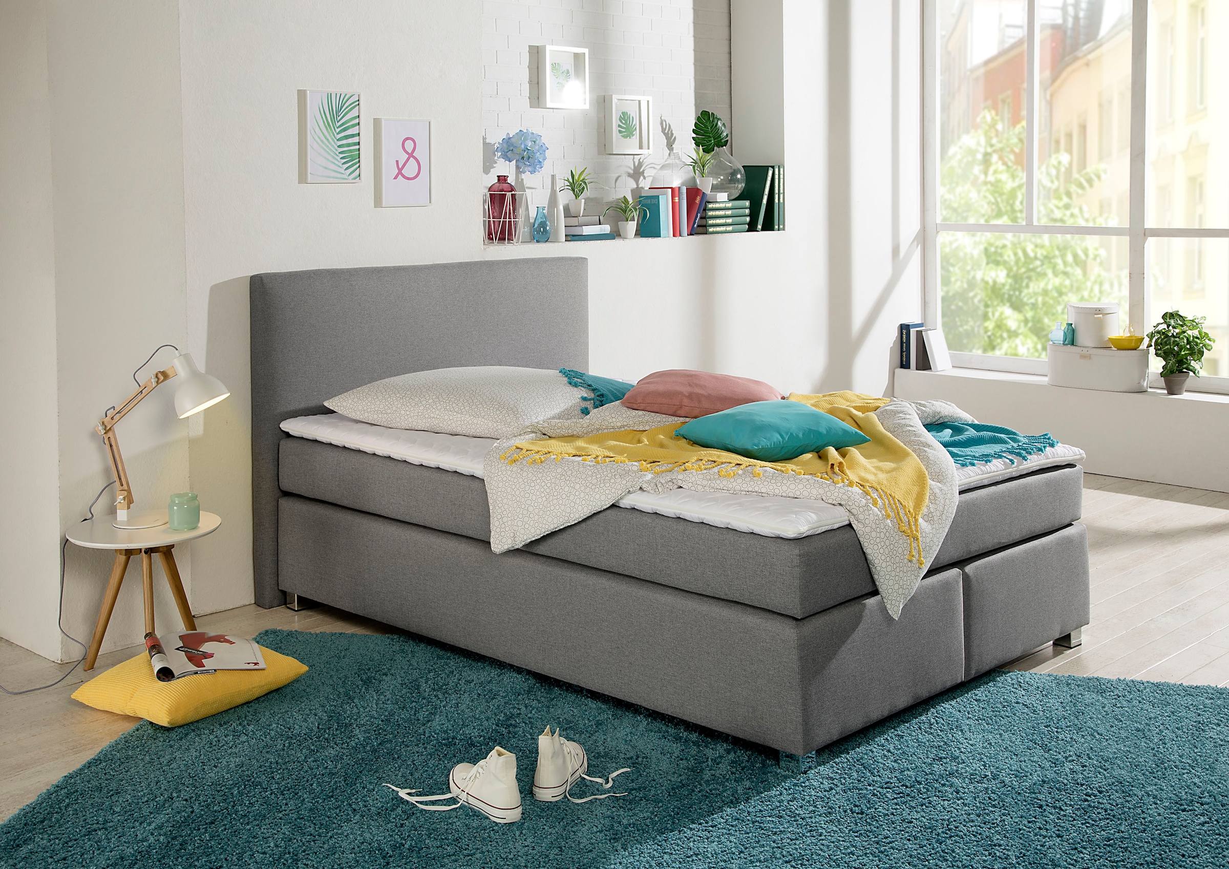 Home affaire Boxspringbett "Eliana" inkl. Topper, in 4 Breiten, 3 Matratzenarten und 2 Härtegraden