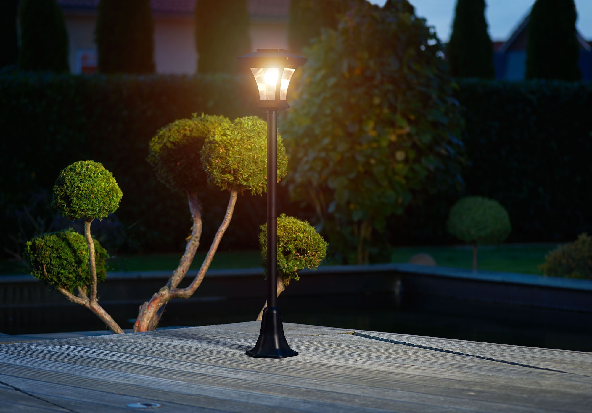 IC Gardenworld LED Außen-Stehlampe »IC GW  LED Solar Laterne 120cm« LED-Modul Warmweiß