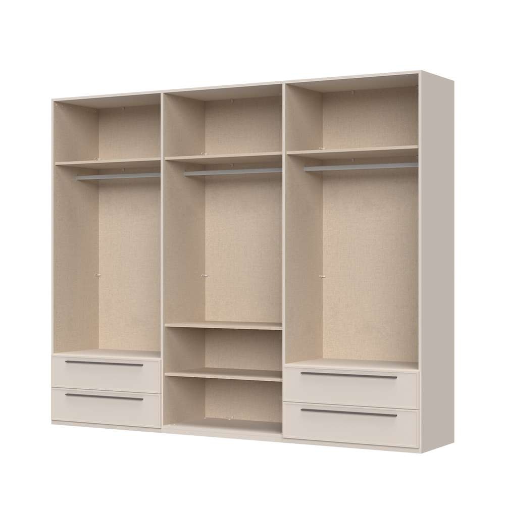 Places of Style Drehtürenschrank »Opera mit oder ohne Kranz inkl. LED-Bel.,B 227,272,317 oder 362 cm«, UV lackiert, Soft Close Funktion, Höhenverstellbare Füße