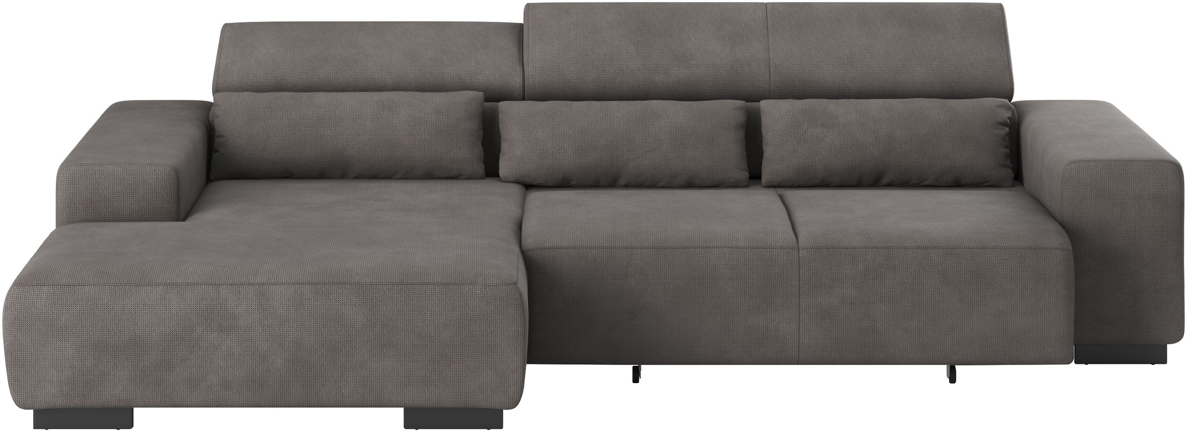COTTA Ecksofa »Side L-Form, mit Kopfteilverstellung & 3 Nierenkissen«, optional motorische Sitztiefenverstellung