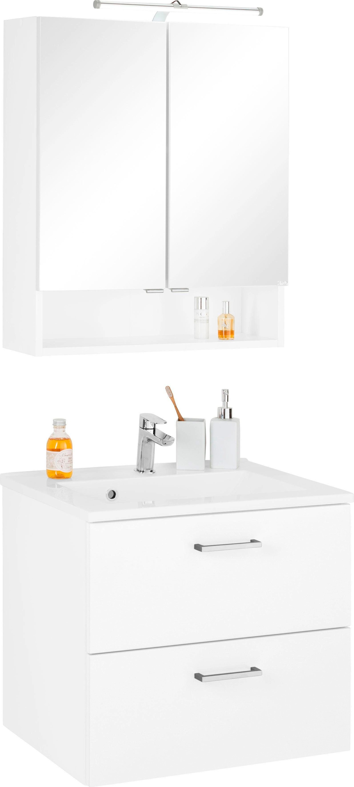 HELD MÖBEL Badmöbel-Set »Ribera«, (2 St.), Spiegelschrank Breite 60 cm, Waschtisch kaufen