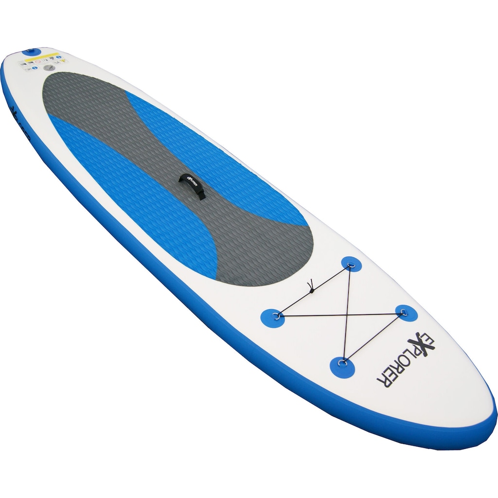 EXPLORER Inflatable SUP-Board »Explorer SUP 300 blau«, (Set, mit Paddel, Pumpe und Transportrucksack)