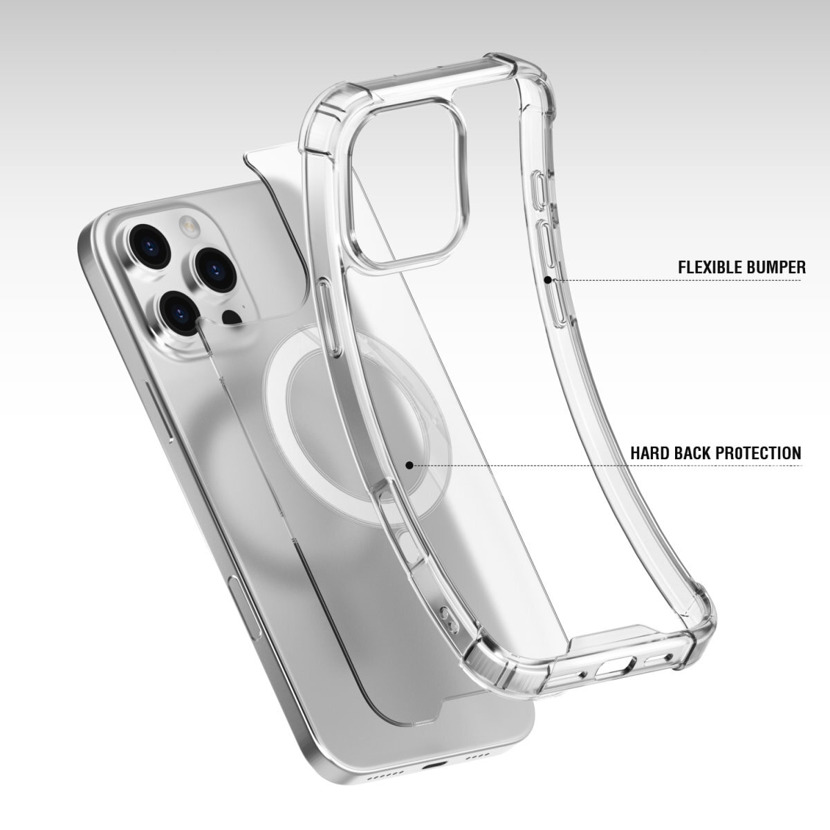 4smarts Handyhülle »Hybrid Case Ibiza für Apple iPhone 16 Pro«, Backcover, Schutzhülle, Handyschutzhülle, Case, Schutzcase, stoßfest