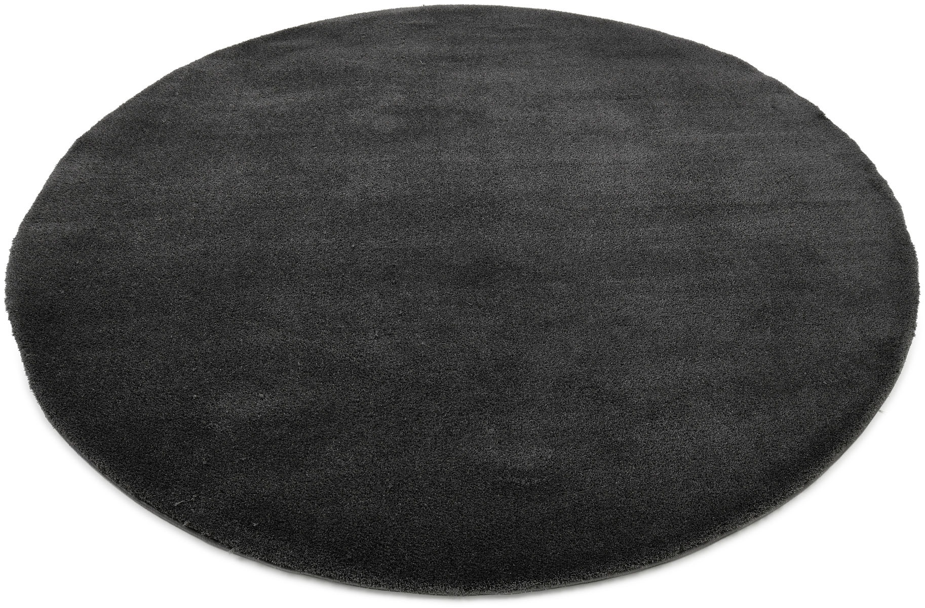 Hochflor-Teppich OCI DIE TEPPICHMARKE "Soft Dream", grau (dunkelgrau), H:30mm Ø:200cm, Kunstfaser, Teppiche, weich durch Microfaser, Shaggy, Langflor, Wohnzimmer 2