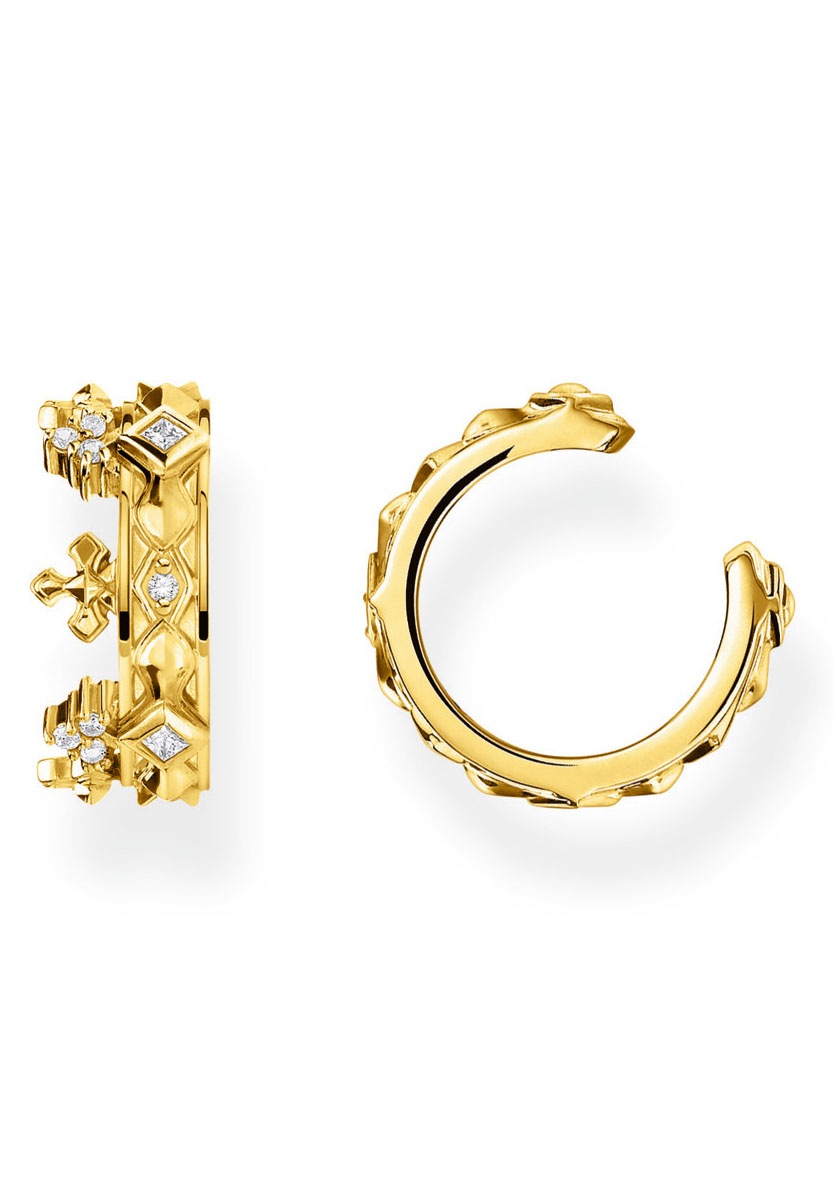 Ohrklemme Ear Cuff, Krone Gold, EC0016-414-14