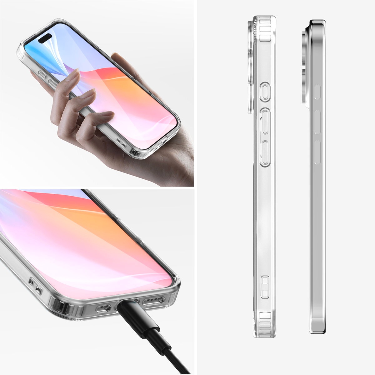 4smarts Handyhülle »360° Premium Protection Set für Apple iPhone 16 Plus«, Backcover, Schutzhülle, Handyschutzhülle, Case, Schutzcase, stoßfest