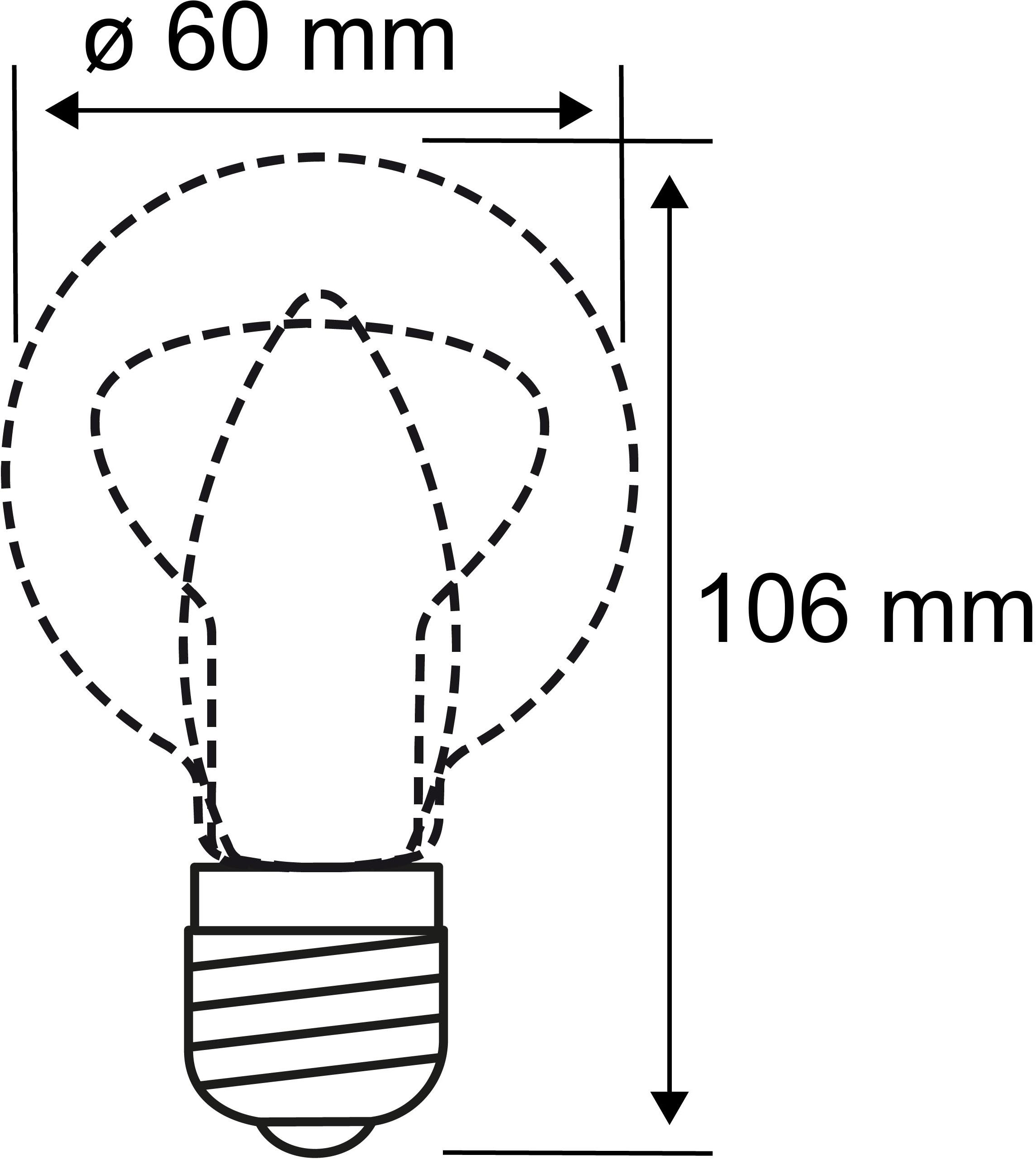 Paulmann LED-Leuchtmittel »Eco-Line Filament 230V LED Birne E27 1er-Set 840lm 4W 3000K Matt«, E27, 1 St., Warmweiß