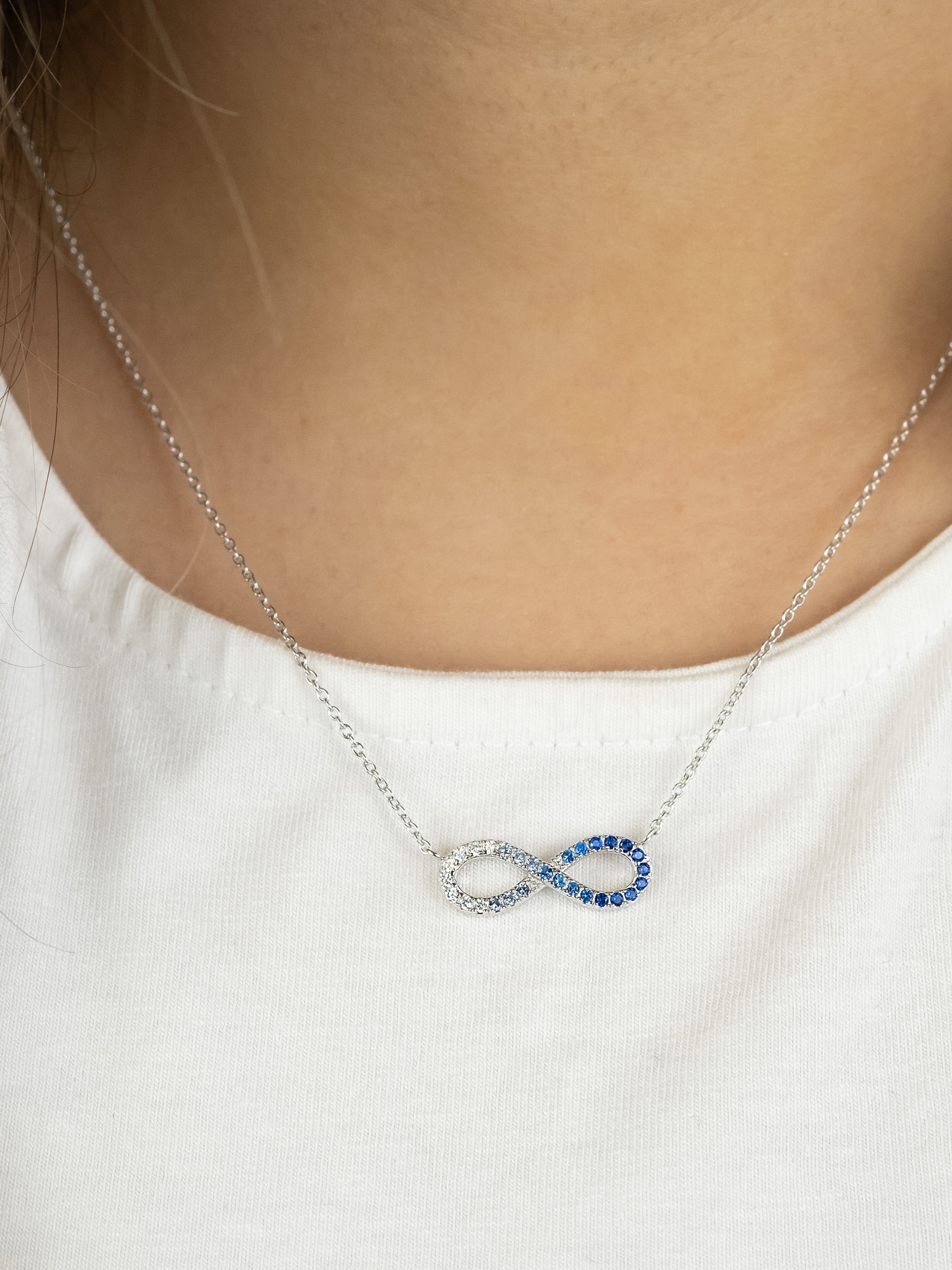 Engelsrufer Kette mit Anhänger »Yin Yang Infinity Ocean Shade«, Made in Germany - mit Zirkonia (synth.)