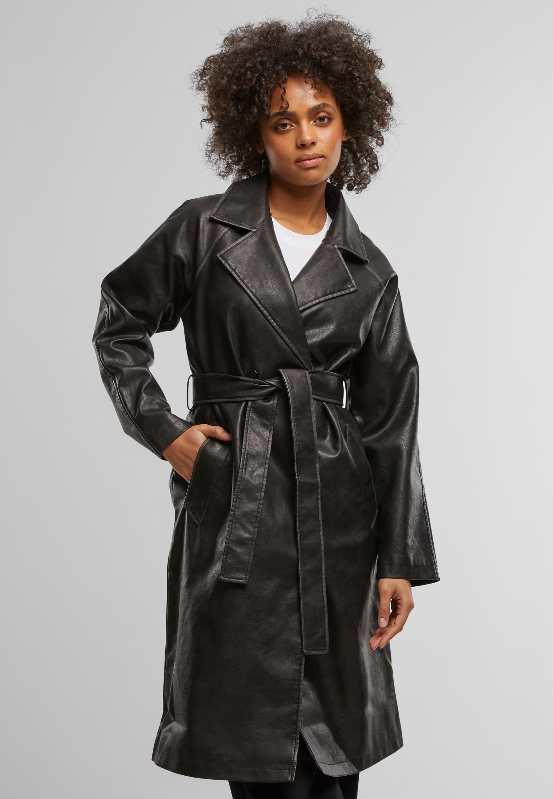 URBAN CLASSICS Winterjacke »Urban Classics Ladies Vintage Trenchcoat«, (1 St.), ohne Kapuze