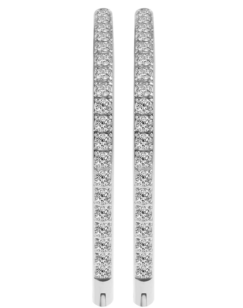 Adelia´s Klappcreolen »Ohrringe – Klappcreole aus Edelstahl mit Strass Steinchen« Ideal zum Verschenken – schlicht und stilvoll