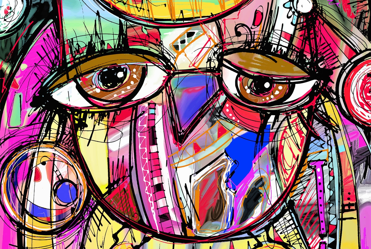 Papermoon "Abstrakt Gesicht"