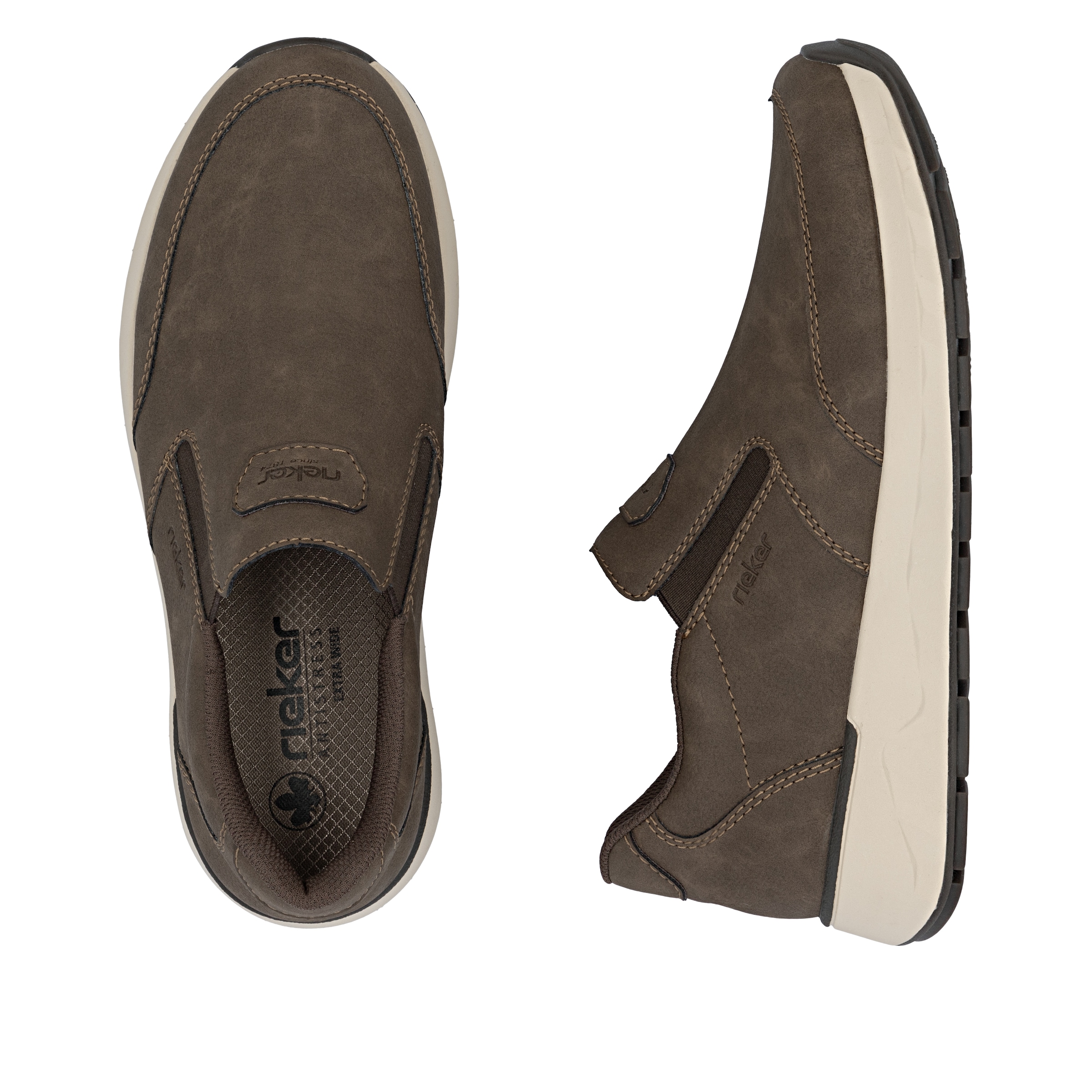 Rieker Slipper, Schlupfschuh, Halbschuh, Slip-on Sneaker mit Ziernähte