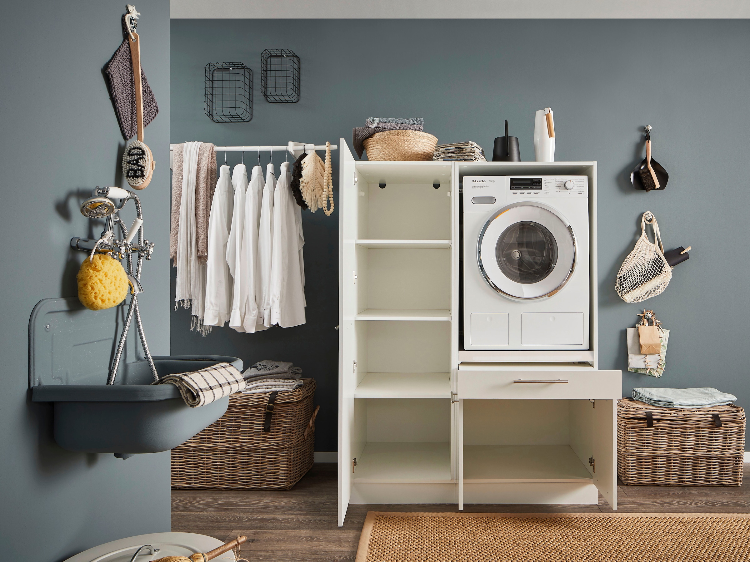Laundreezy Mehrzweckschrank-Set »LAUNDREEZY LDSK6«, Breite 117,5 cm