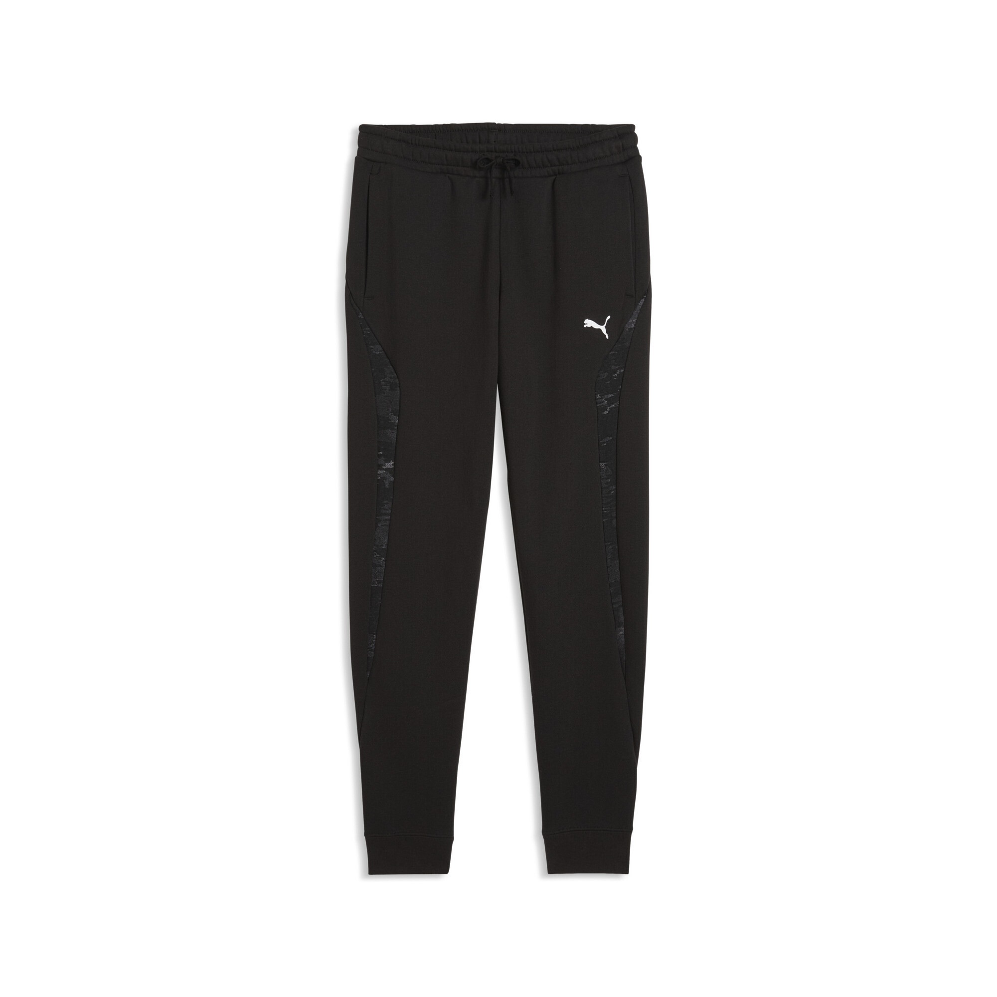 PUMA Kinder Sporthose "PUMA Sport Camo Fleece-Jogginghose. Jungen", schwarz, Gr. 128, tarnfarben, Obermaterial: 34% Polyester, 66% Baumwolle. Rippe: