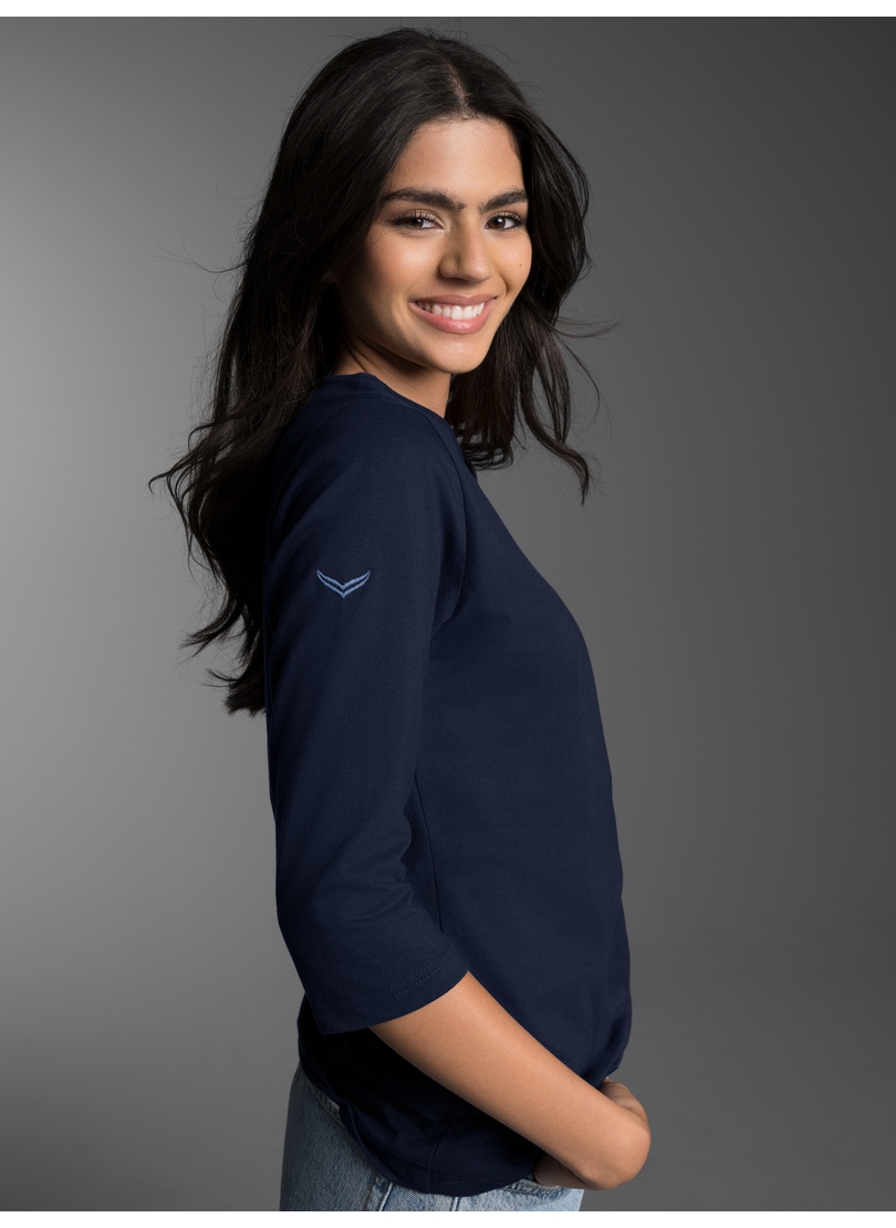 Trigema T-Shirt "TRIGEMA Langarmshirs aus Biobaumwolle" 1 Stk. günstig online kaufen